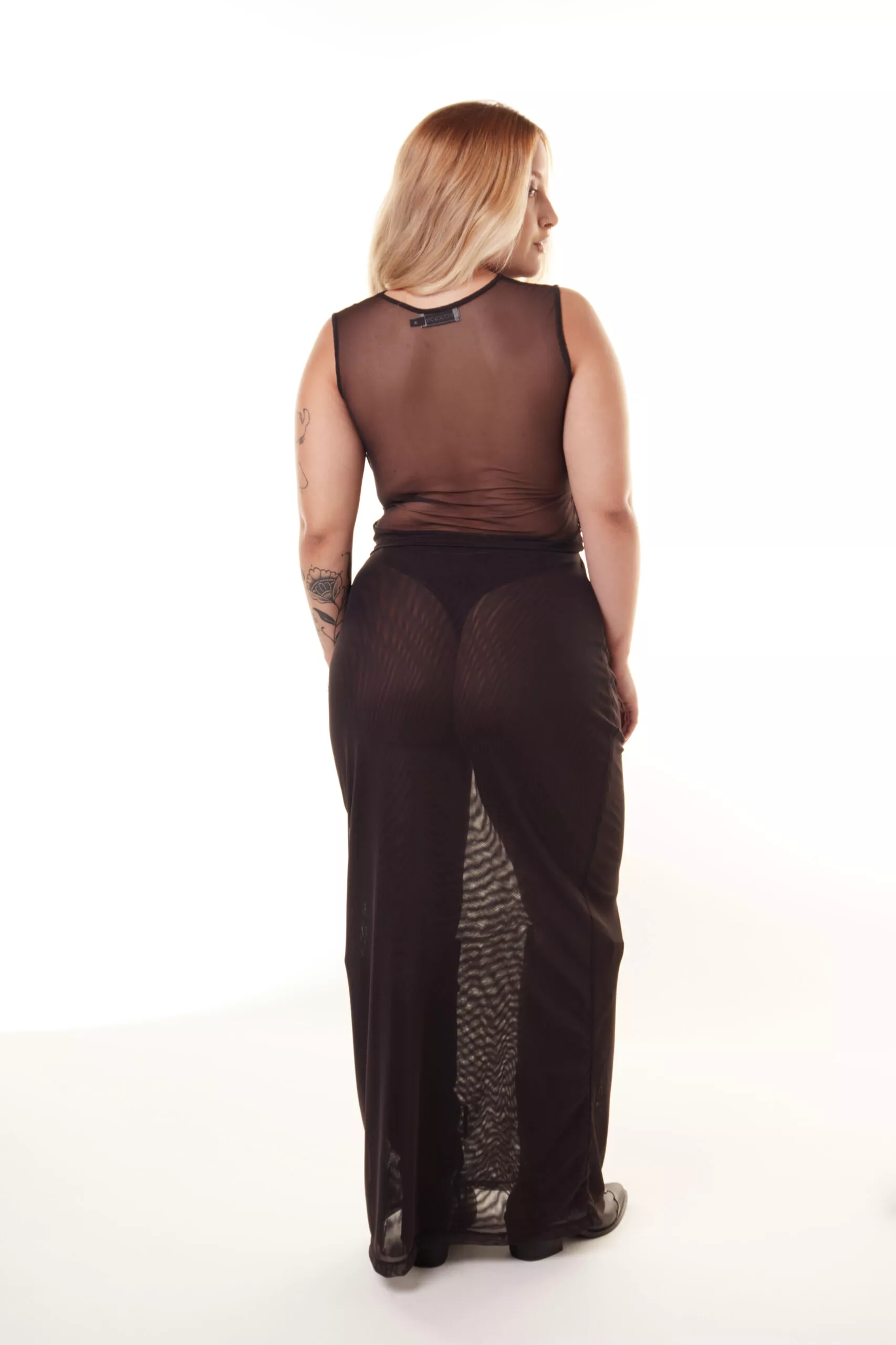 Saia Longa Tule Preta - Imagem 15