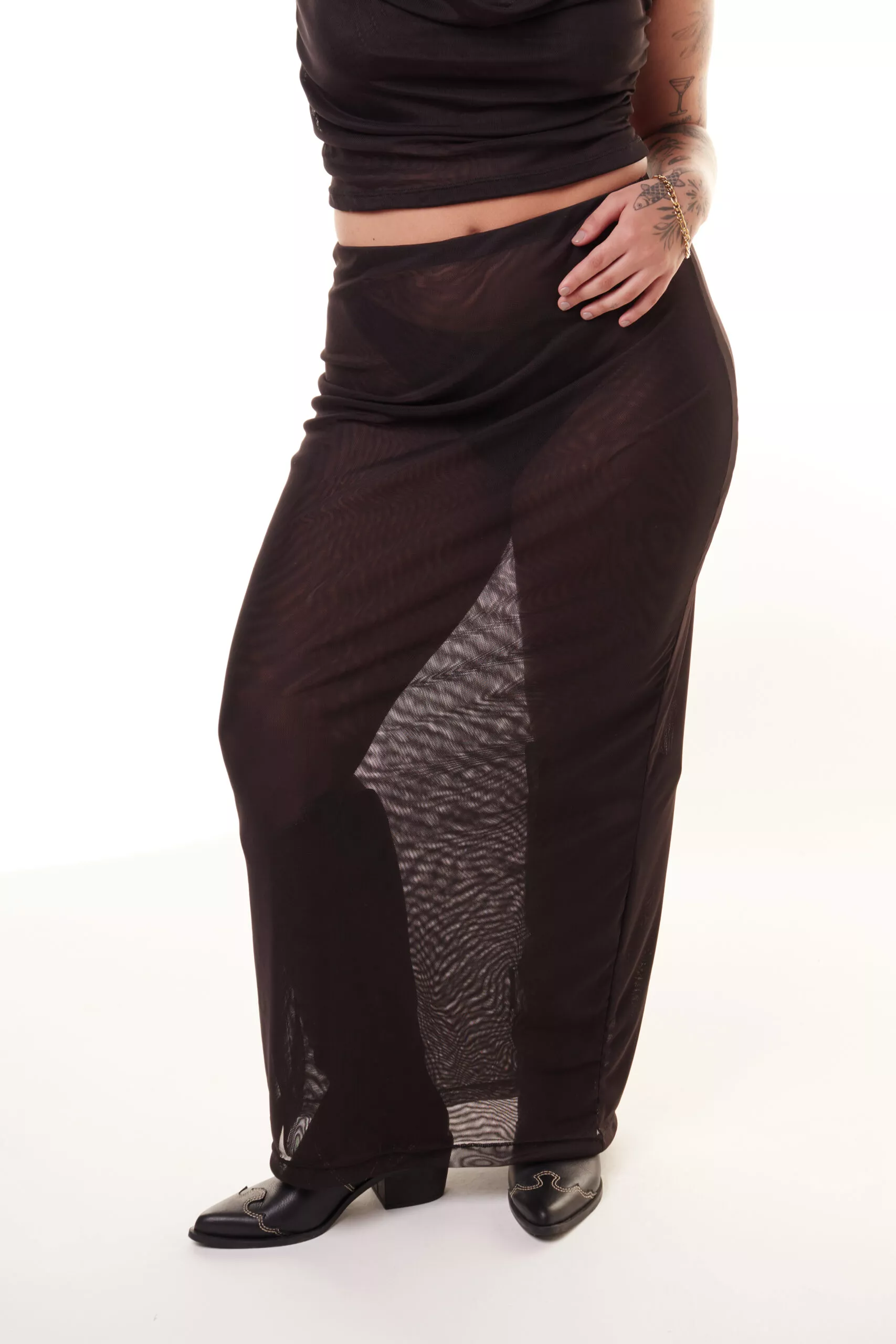 Saia Longa Tule Preta - Imagem 13