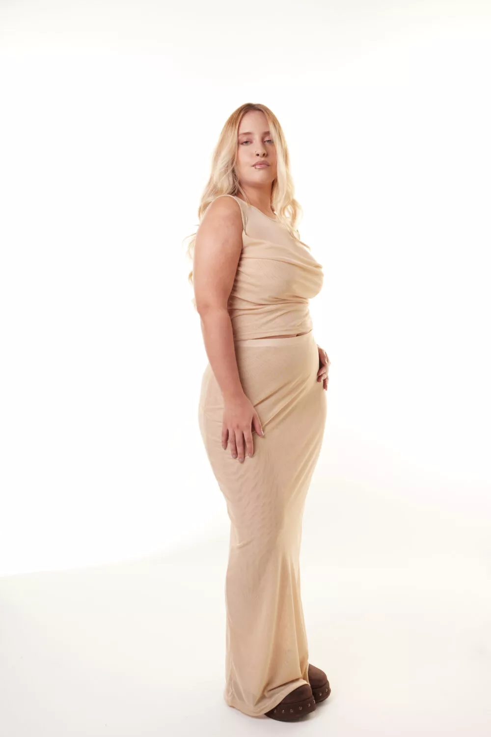 Saia Longa Tule Sand - Imagem 4