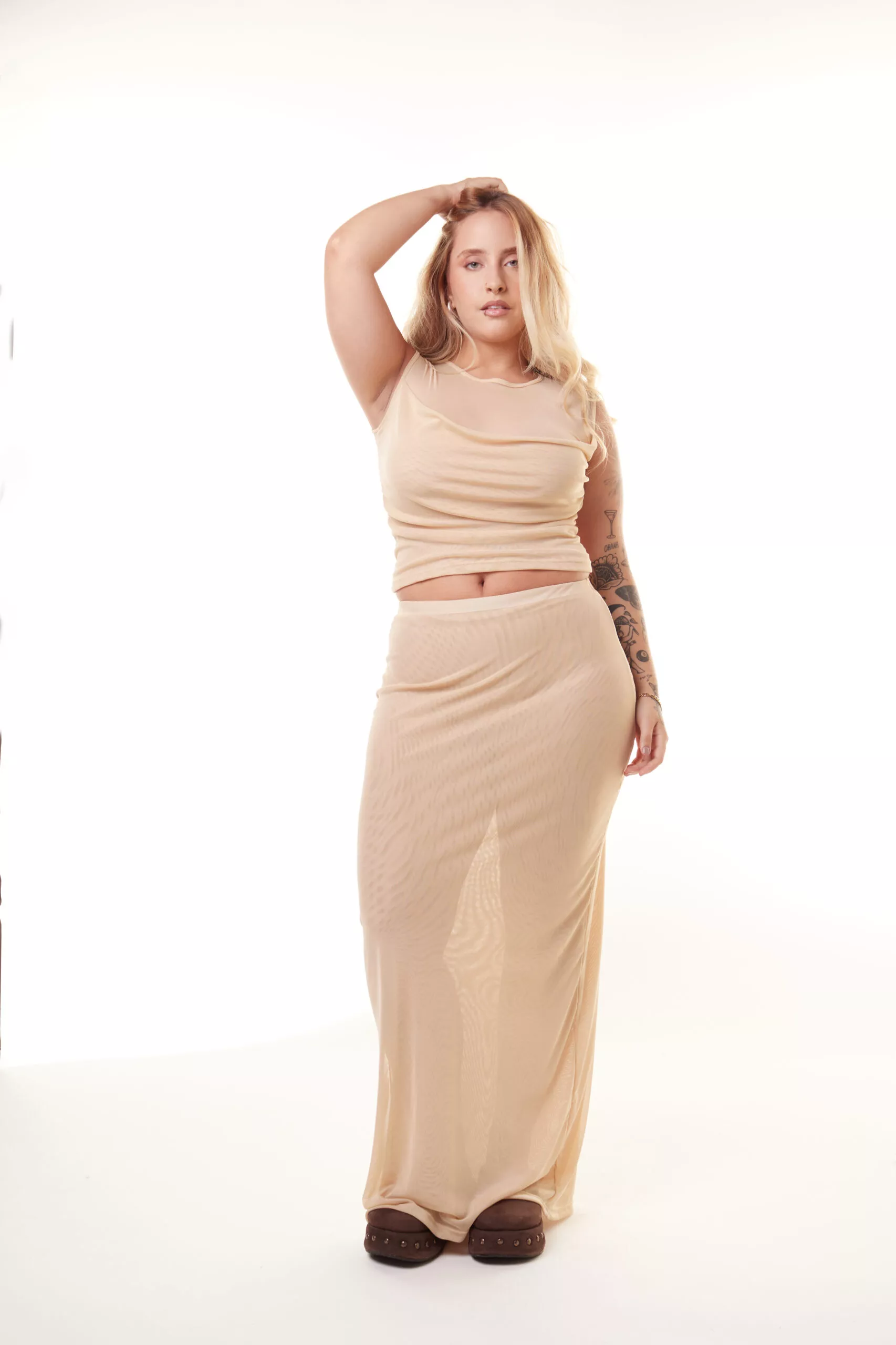 Saia Longa Tule Sand - Imagem 12