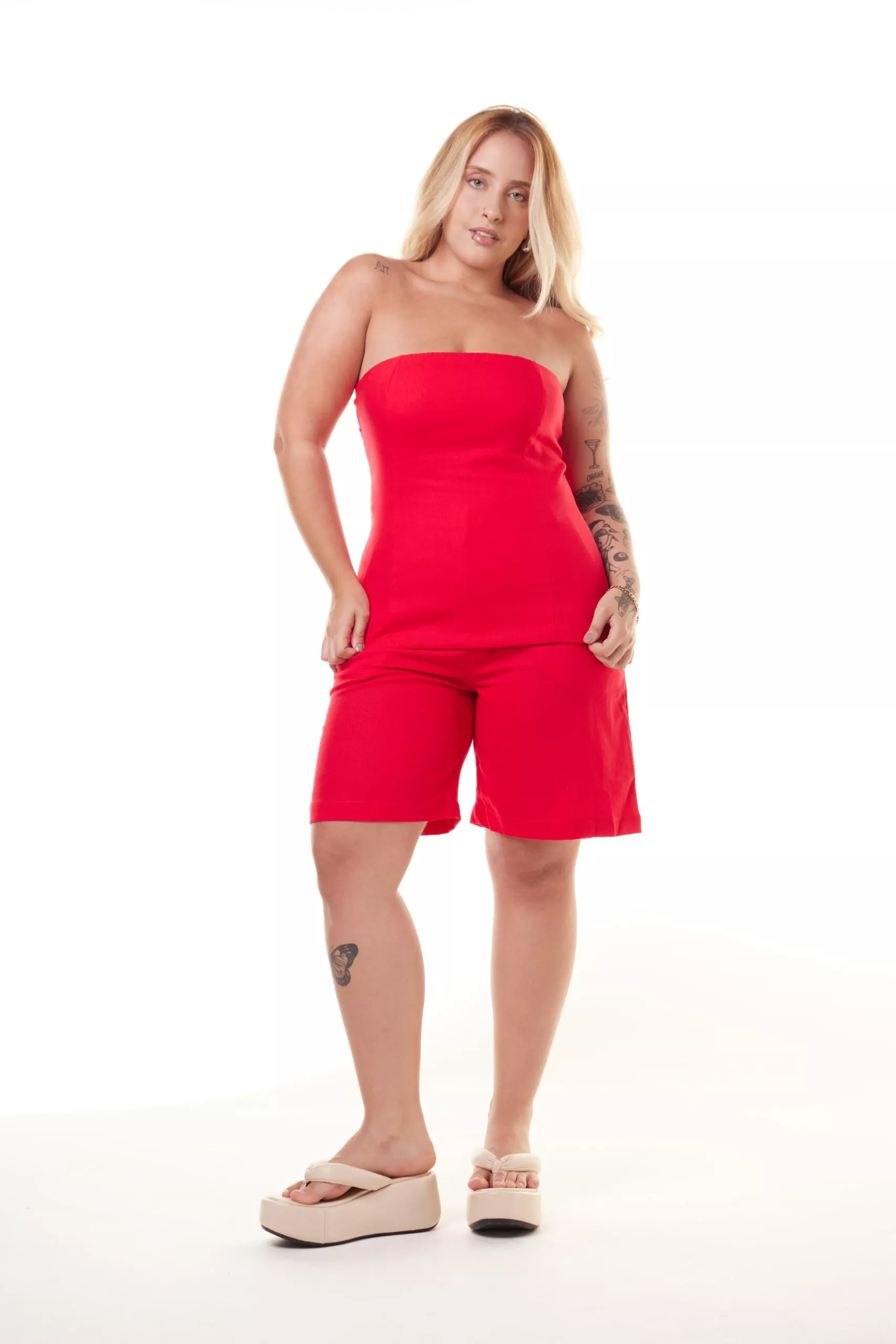 Top Corset Waist Vermelho - Imagem 8