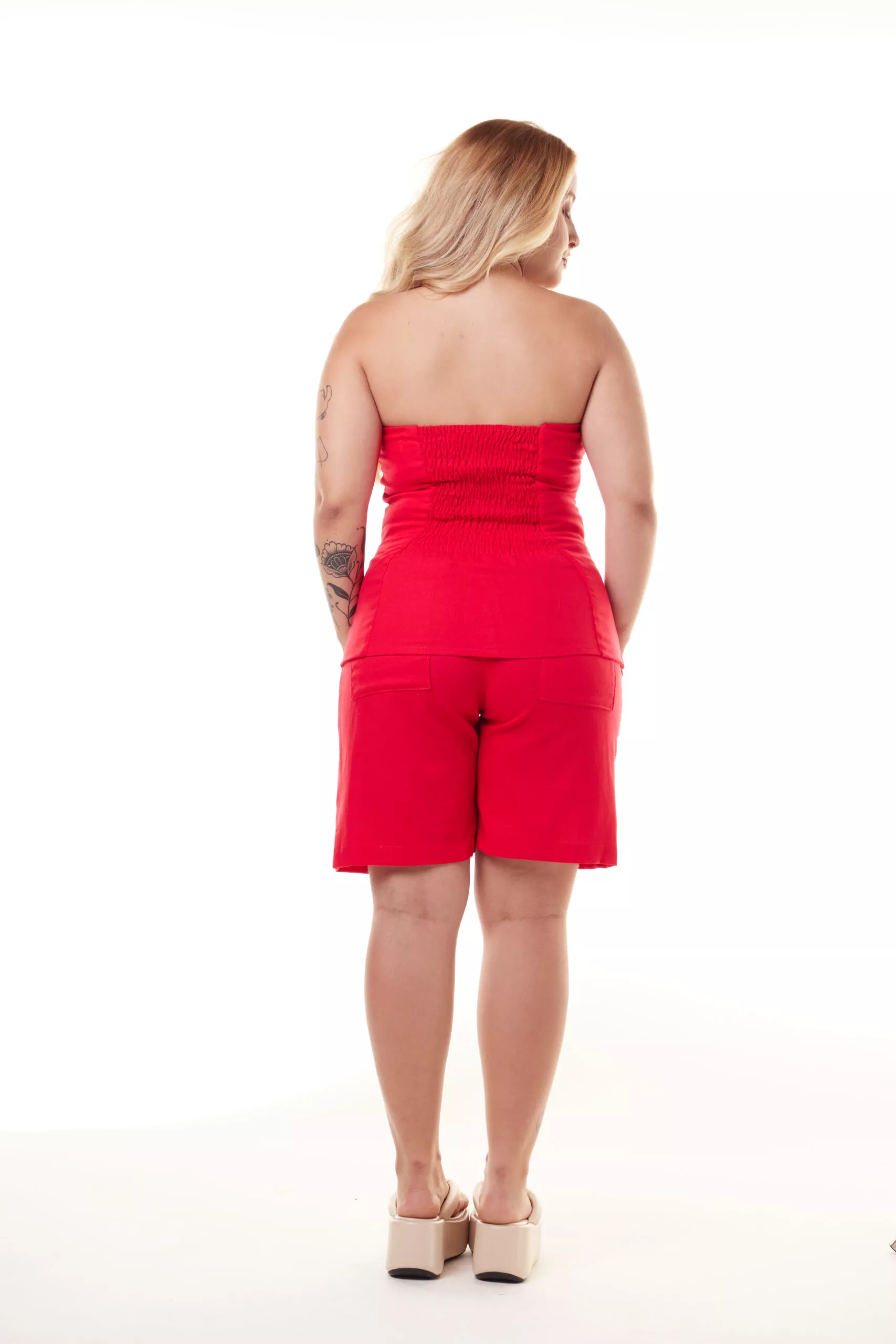 Top Corset Waist Vermelho - Imagem 9