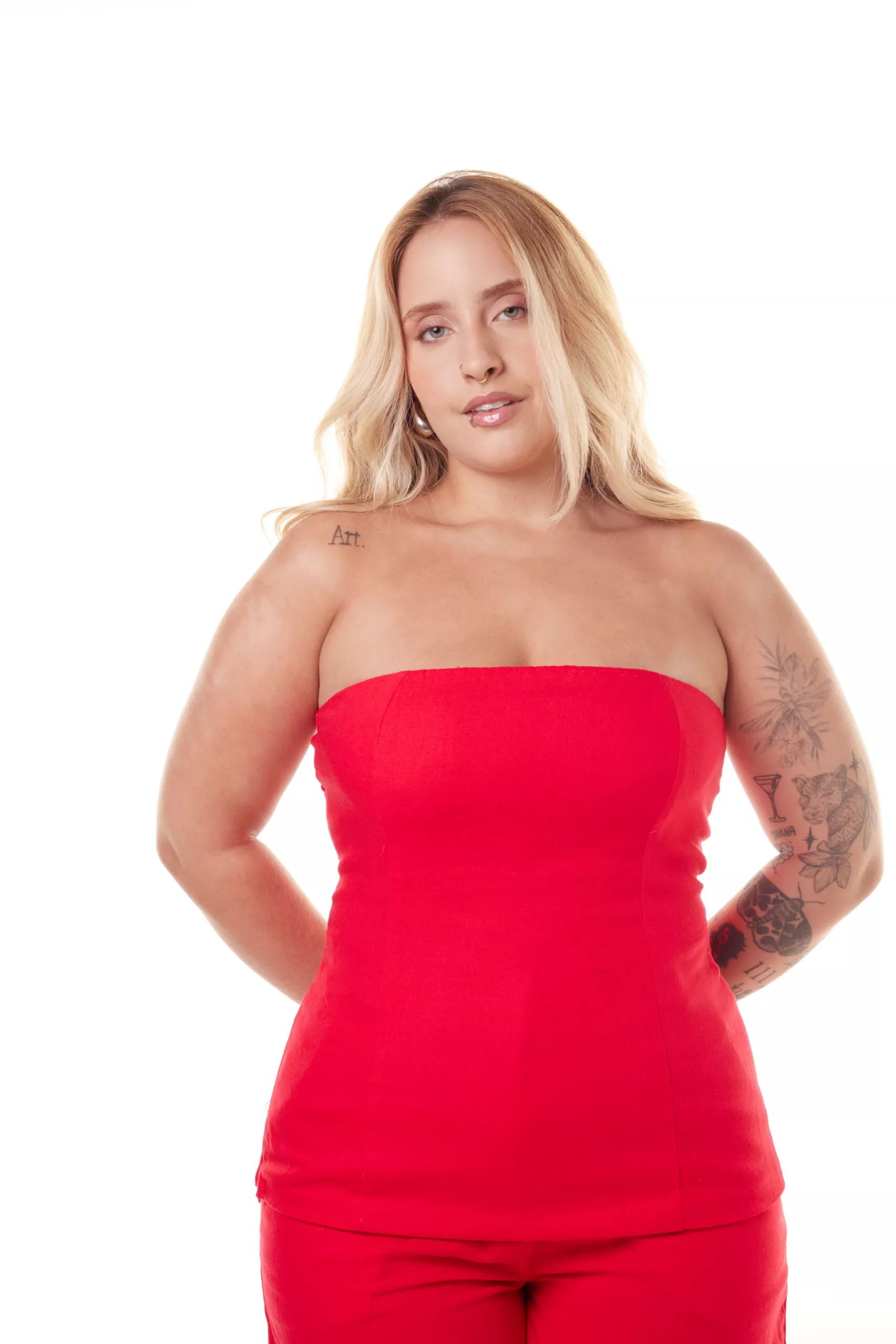 Top Corset Waist Vermelho - Imagem 6