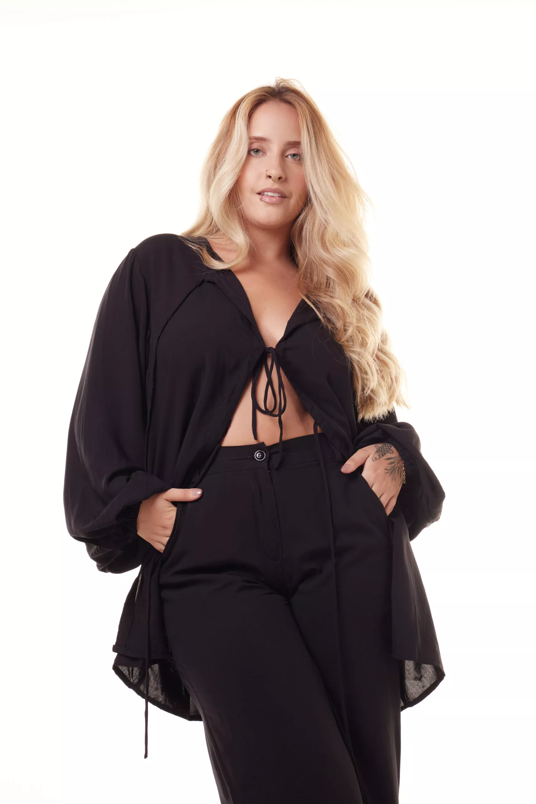 Bata Laços Bufante Preta - Imagem 4