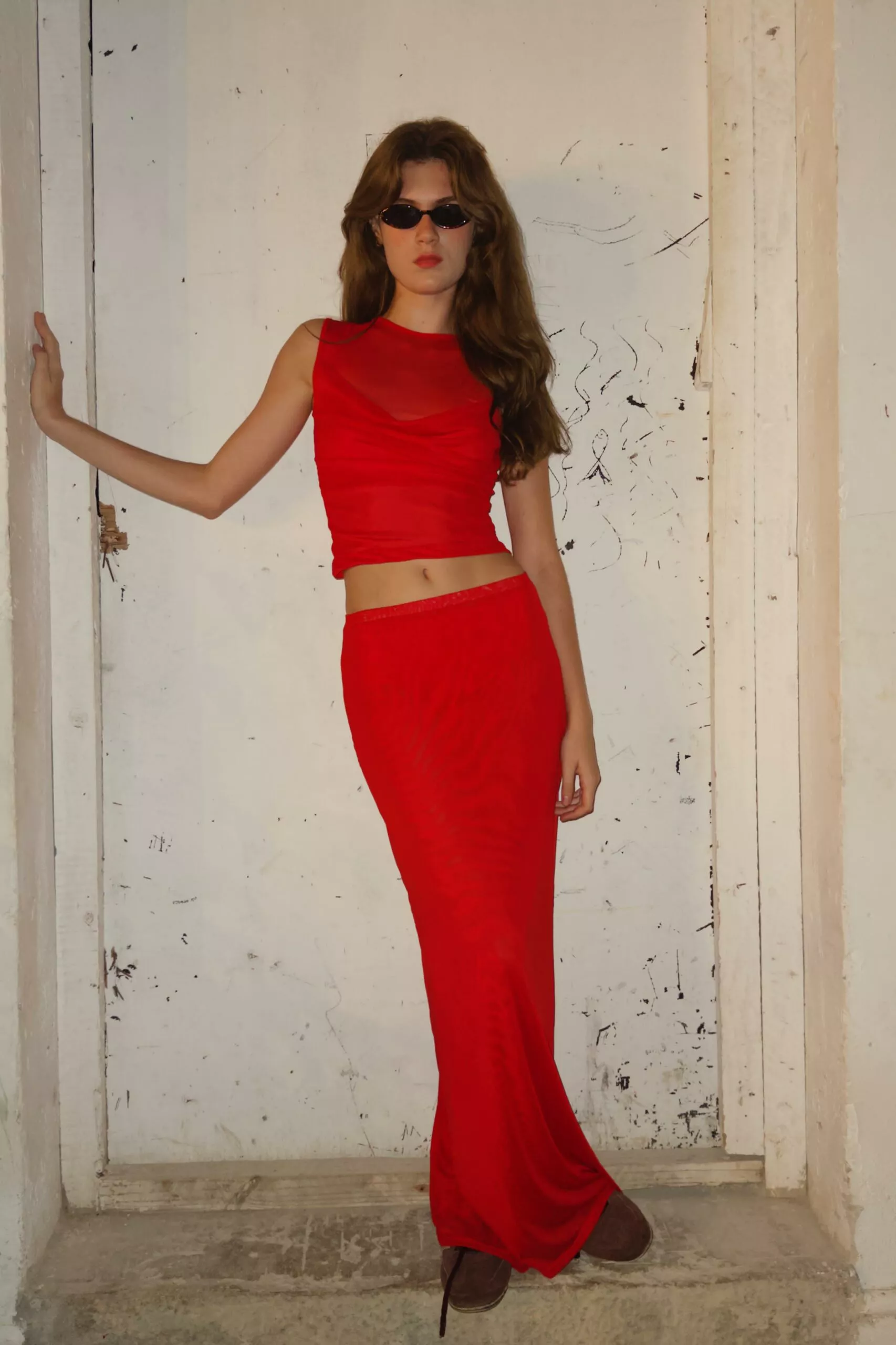 Blusa Degagê Tule Vermelho - Imagem 12