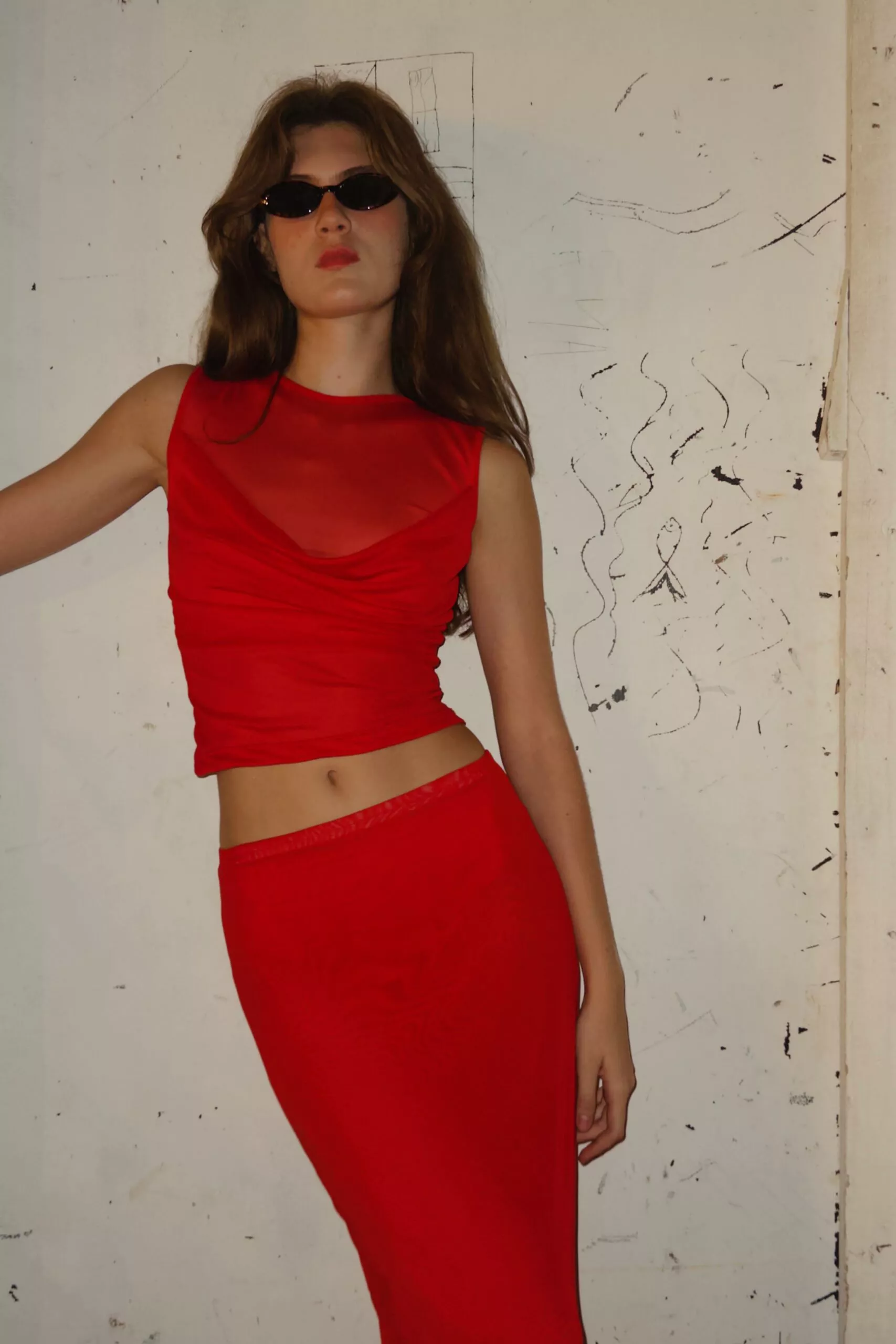 Blusa Degagê Tule Vermelho - Imagem 13