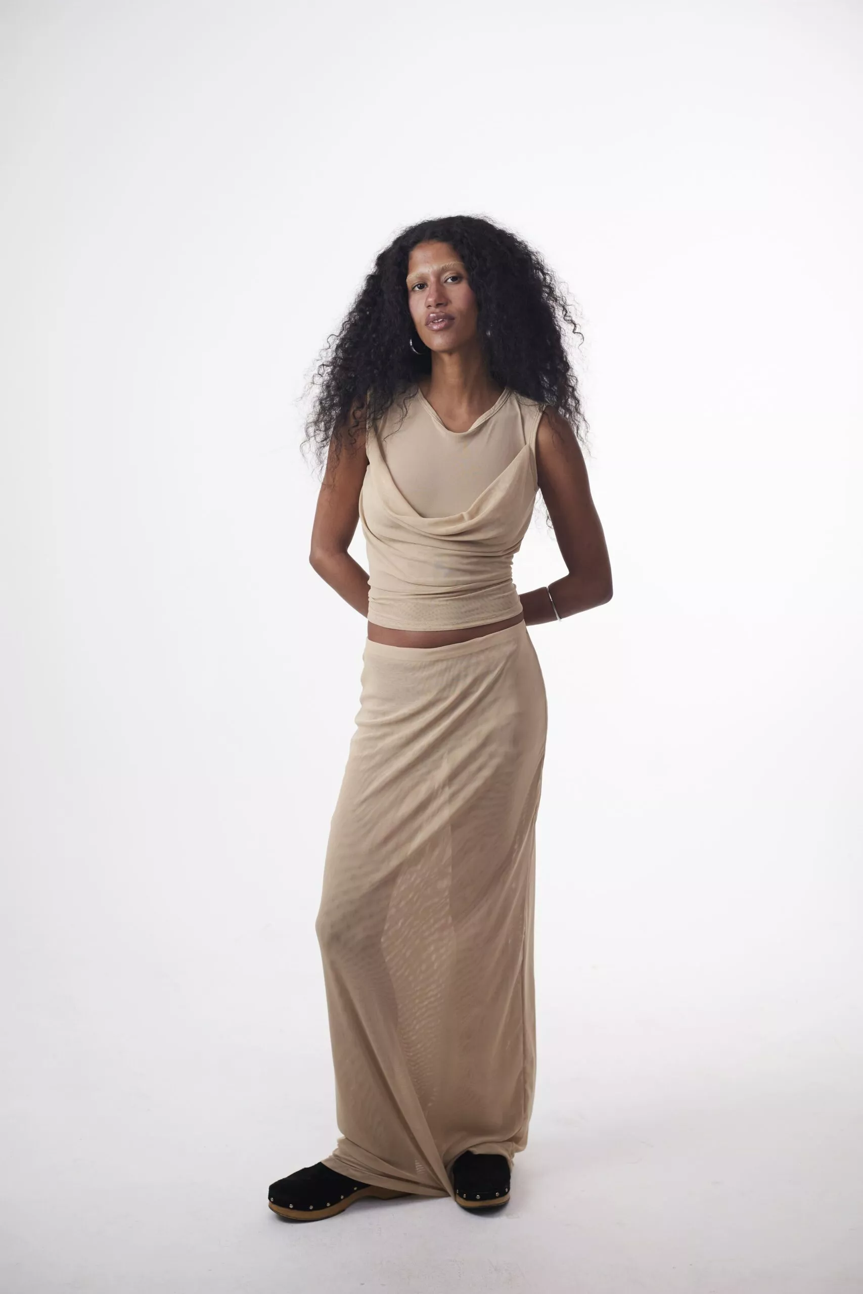 Saia Longa Tule Sand - Imagem 2