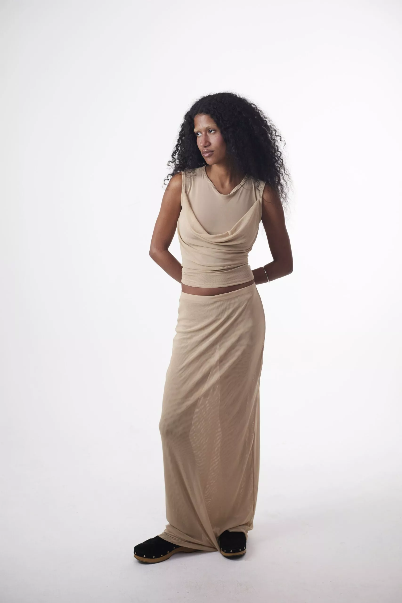 Saia Longa Tule Sand - Imagem 3