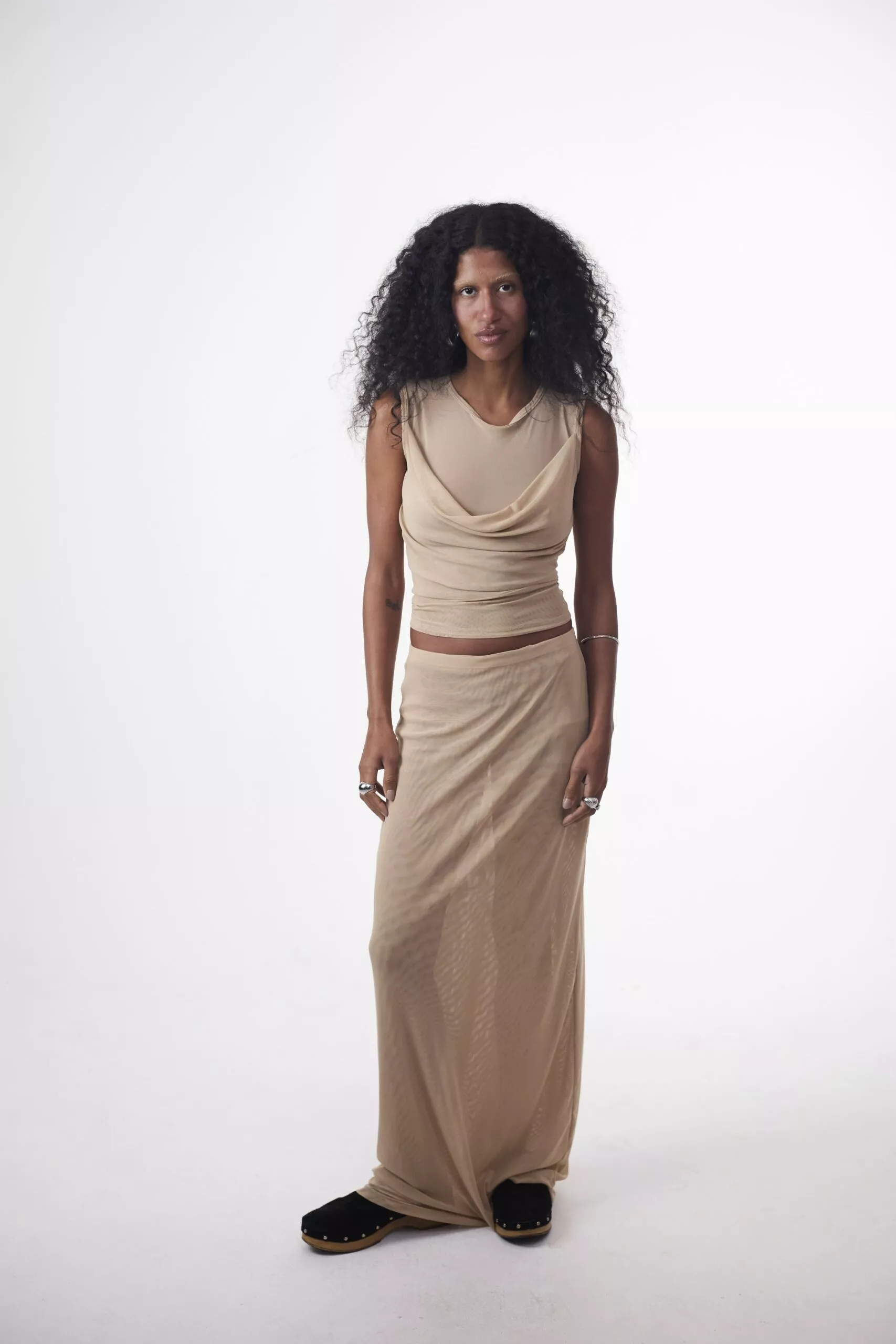 Saia Longa Tule Sand - Imagem 4