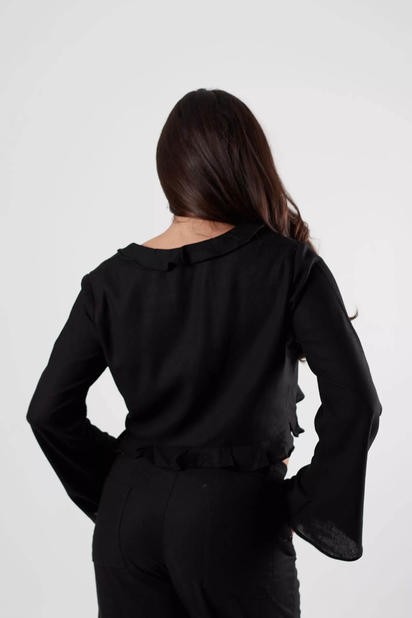 Bata Babados Laço Preta - Imagem 6