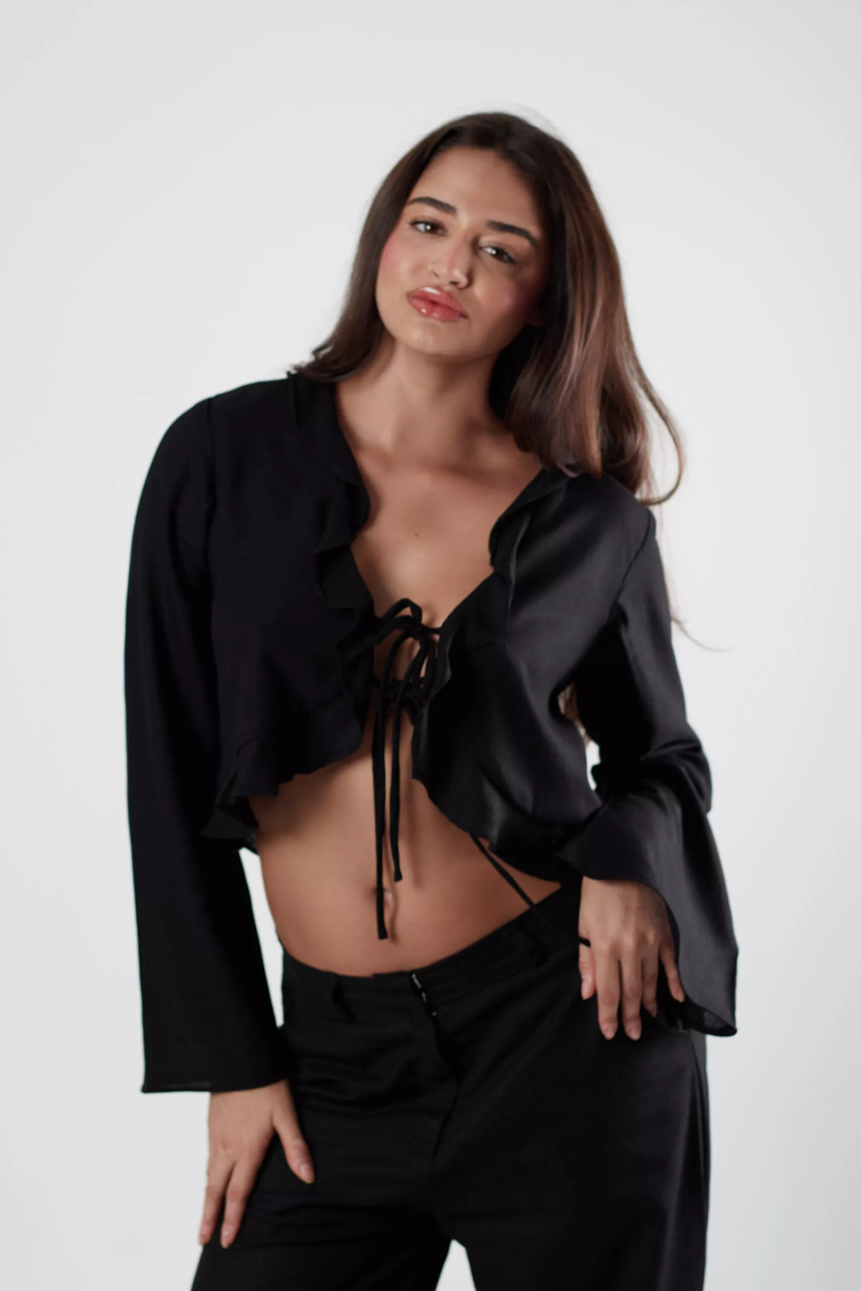 Bata Babados Laço Preta - Imagem 7