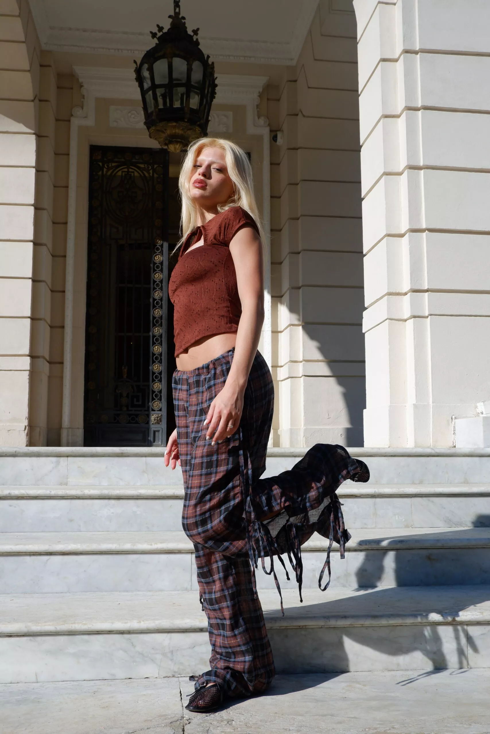 Calça Pantalona Laços Tartan - Imagem 13