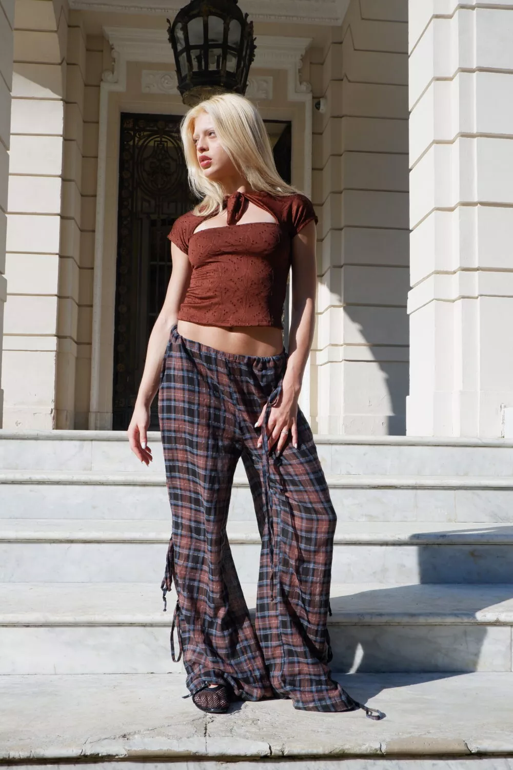Calça Pantalona Laços Tartan - Imagem 11