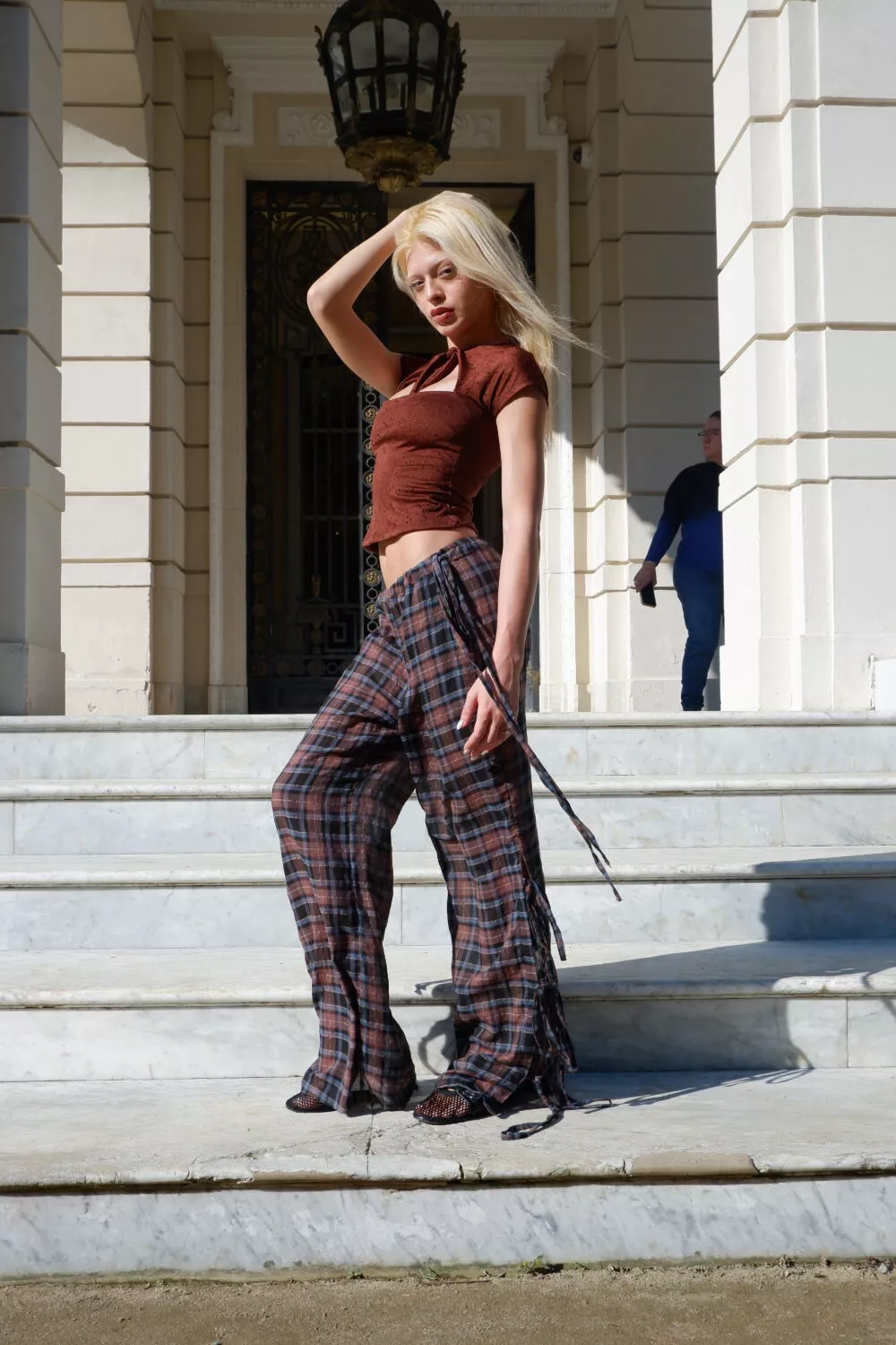 Calça Pantalona Laços Tartan - Imagem 9