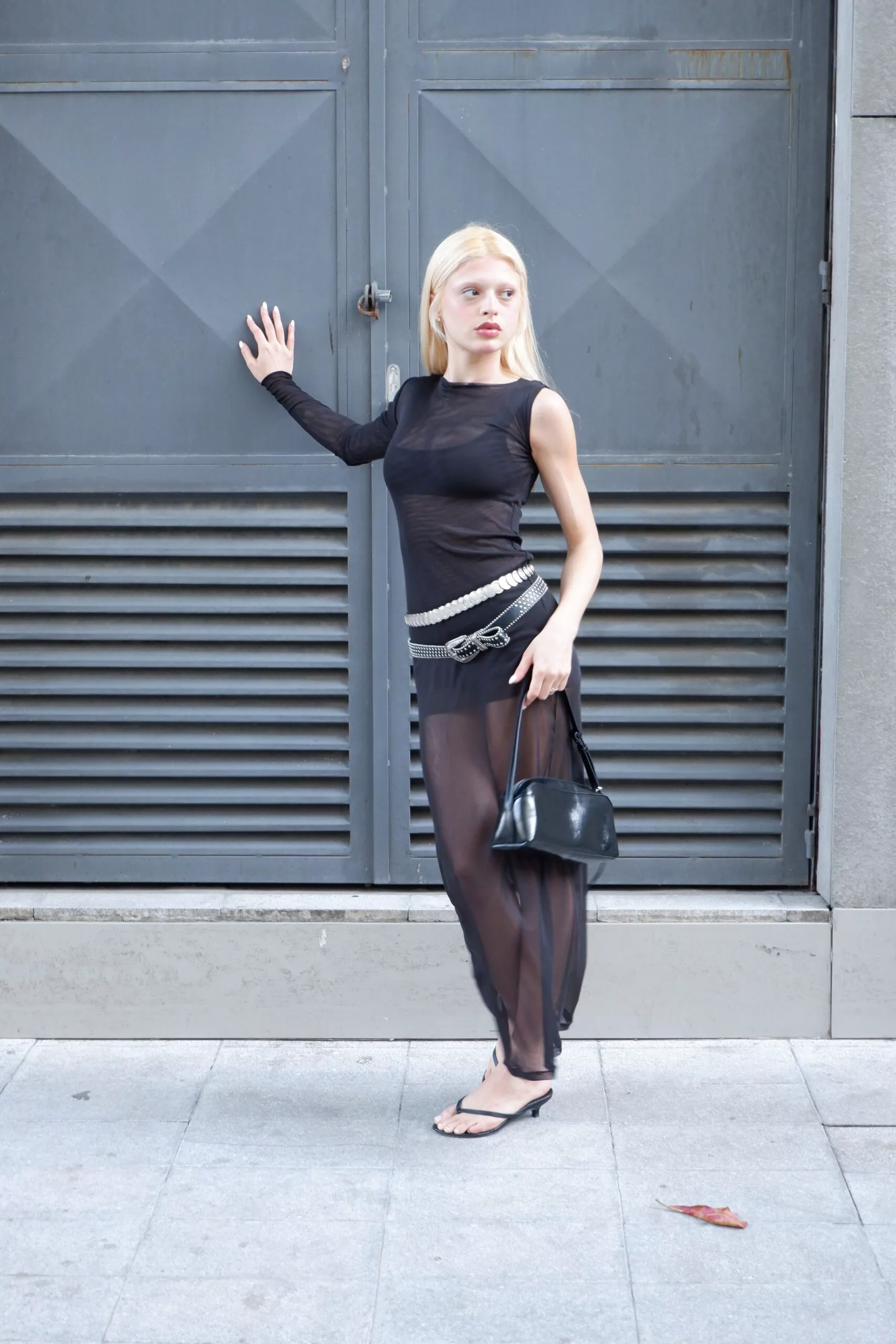 Vestido Longo Assimétrico Tule Preto - Imagem 8