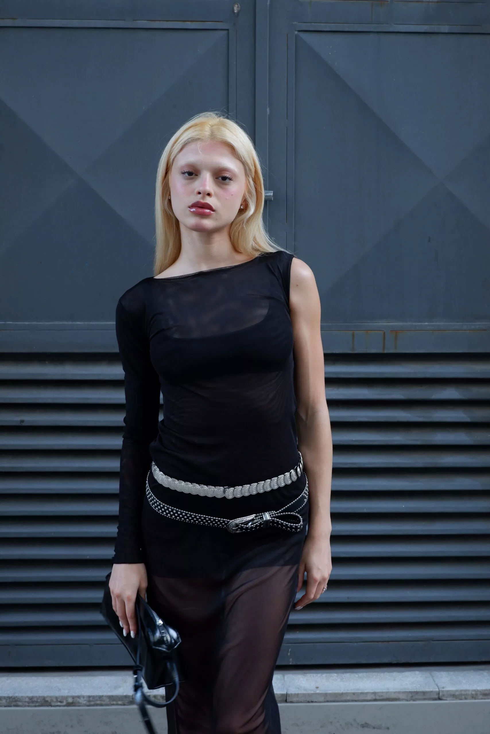 Vestido Longo Assimétrico Tule Preto - Imagem 14