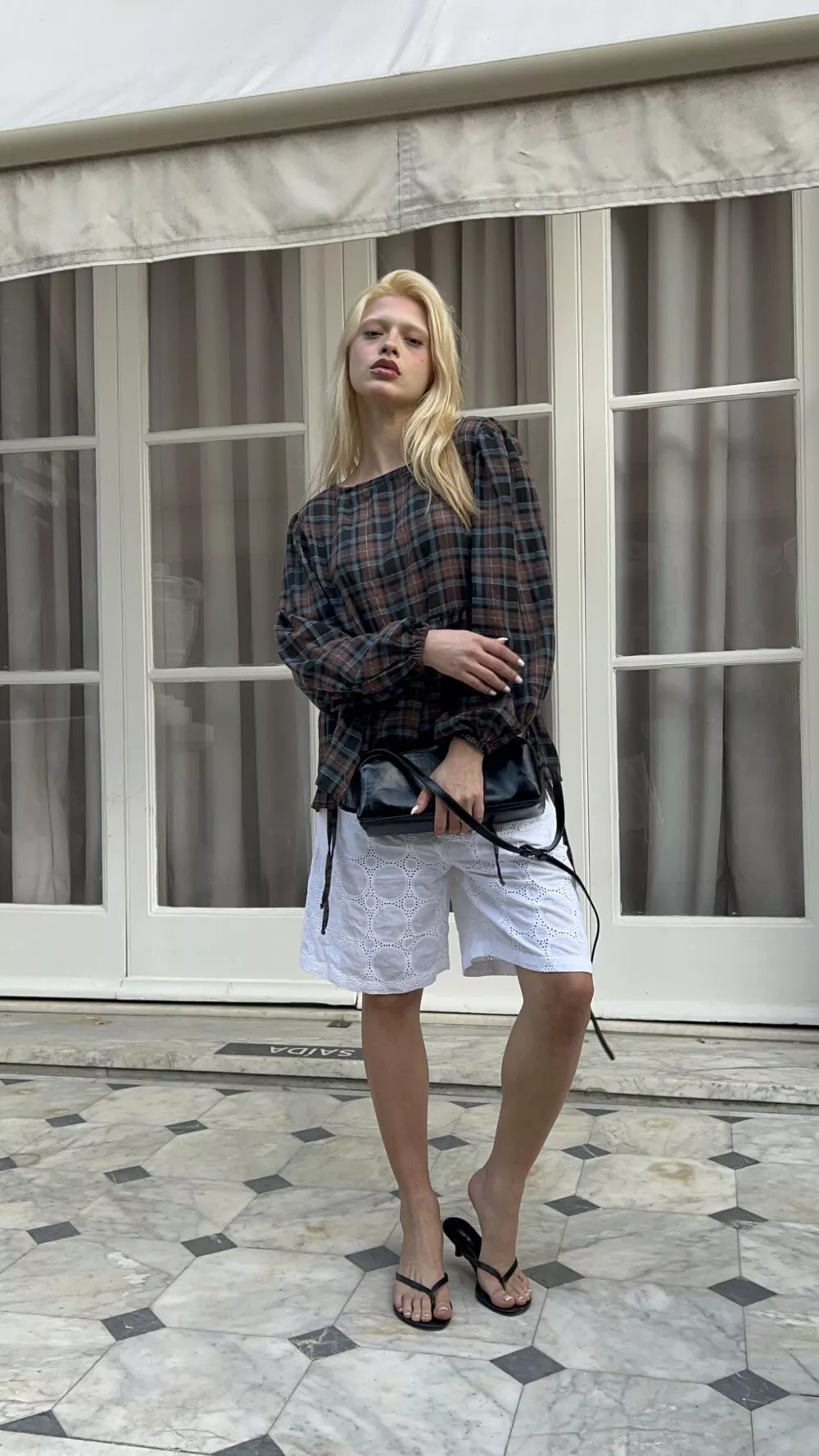 Bata Manga Longa Laços Tartan - Imagem 16