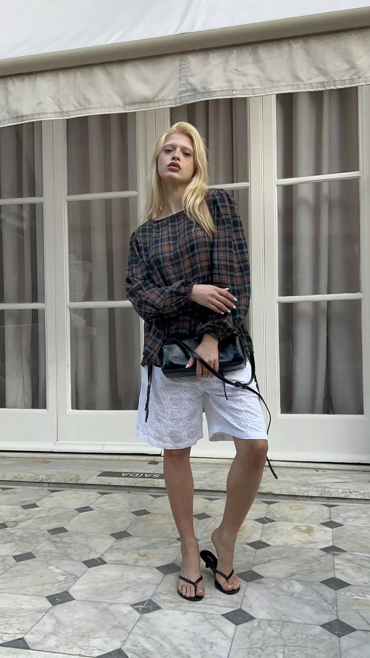 Bata Manga Longa Laços Tartan - Imagem 16