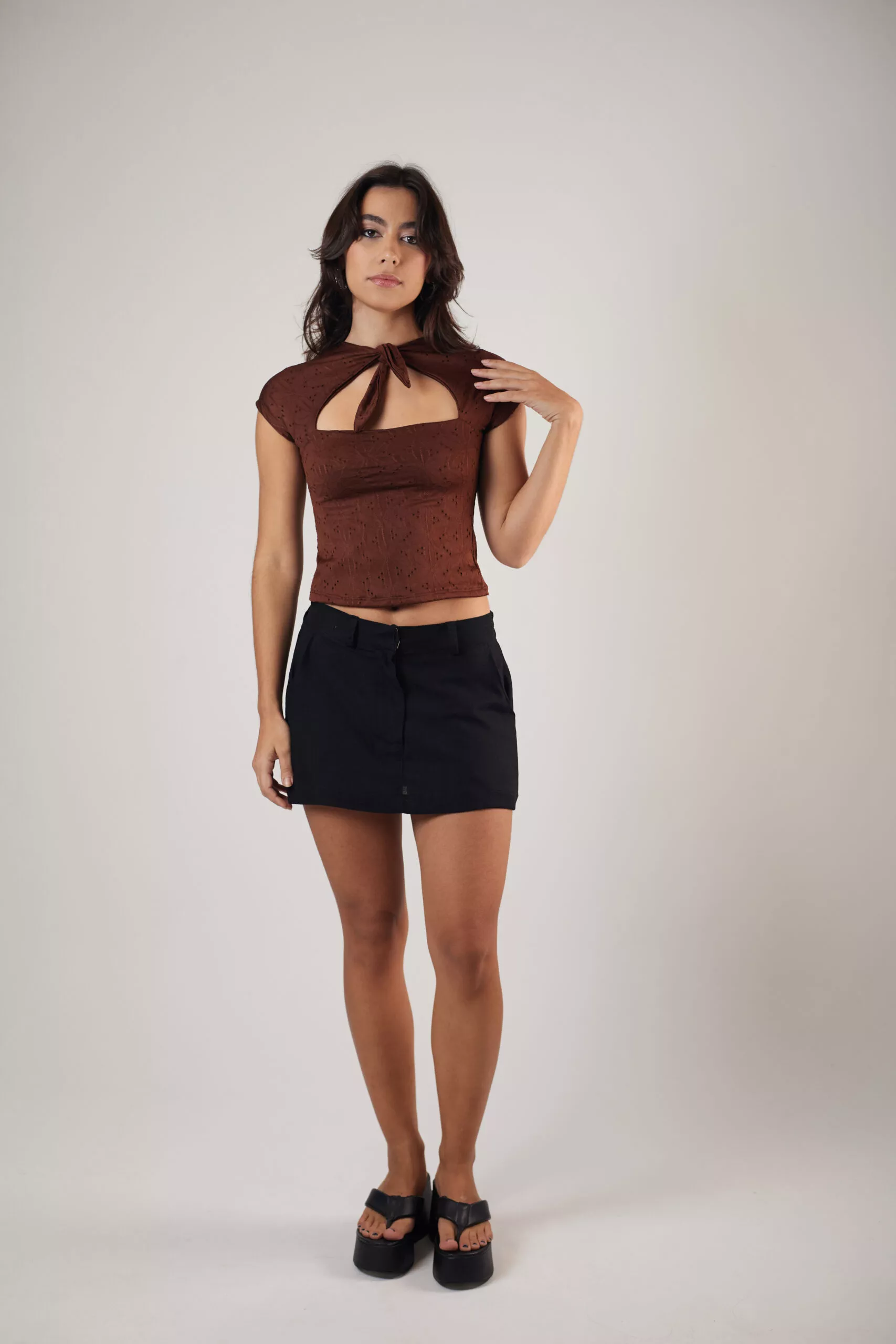 Blusa Nó Laise Marrom - Imagem 7