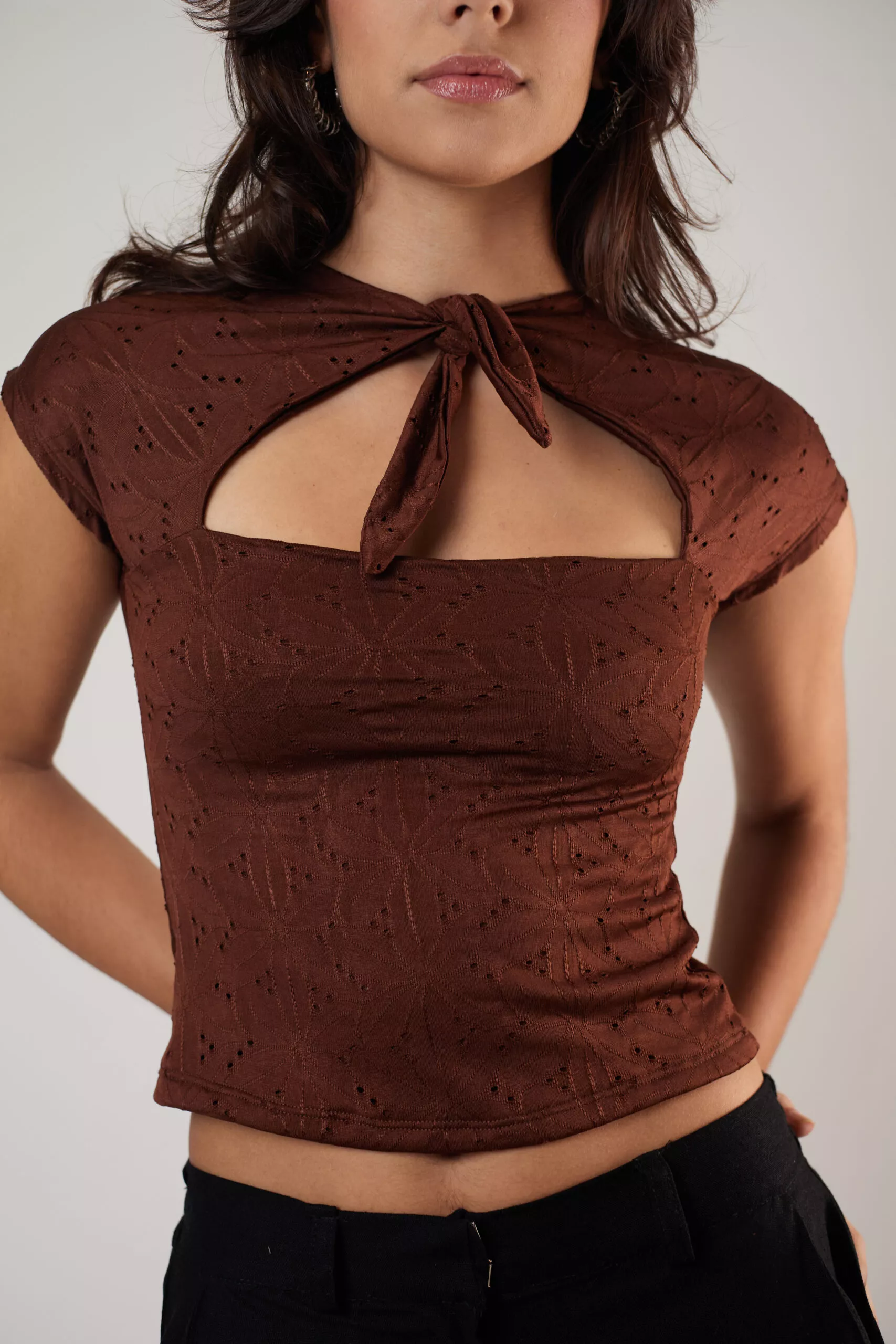 Blusa Nó Laise Marrom - Imagem 3