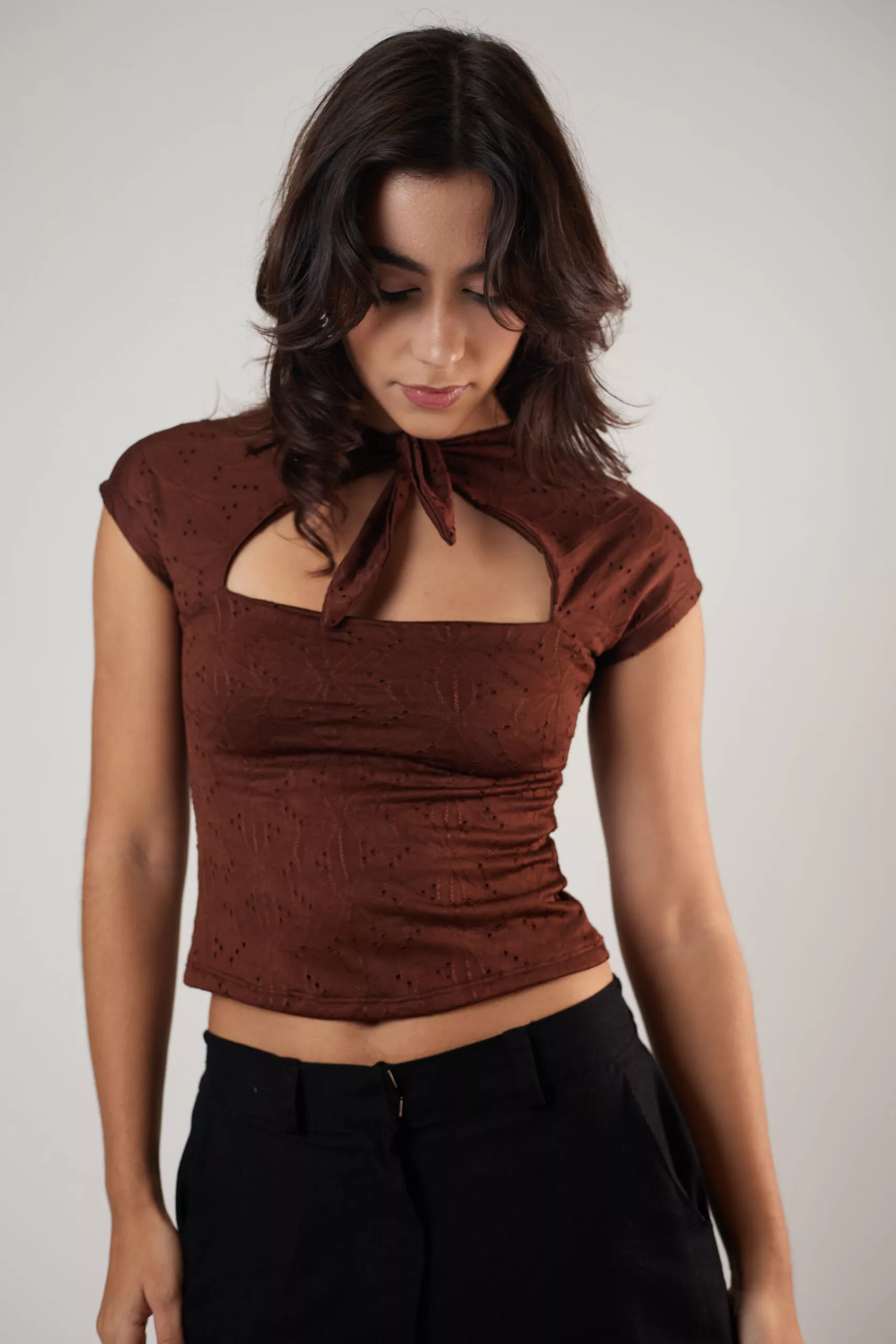 Blusa Nó Laise Marrom - Imagem 5