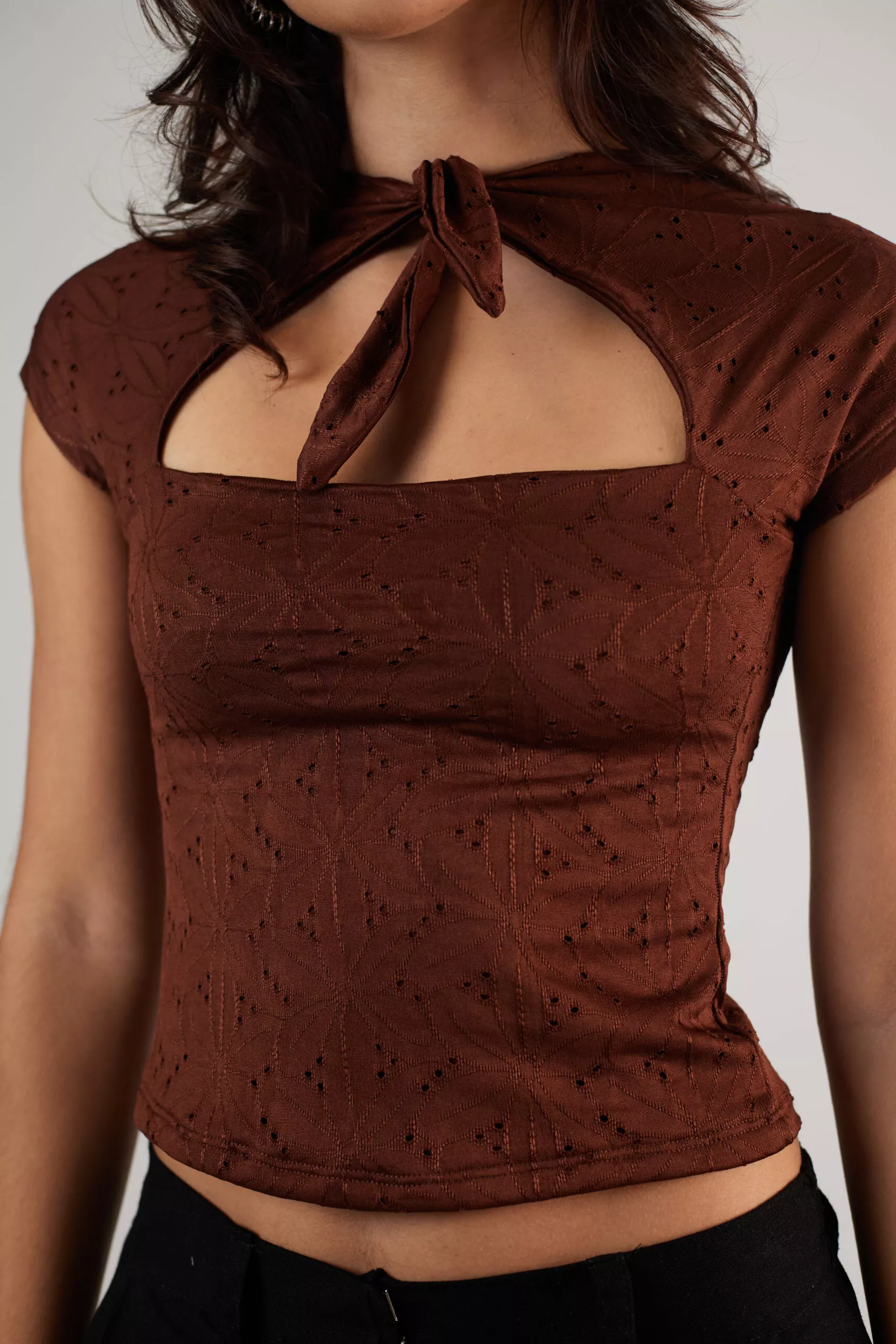 Blusa Nó Laise Marrom - Imagem 4