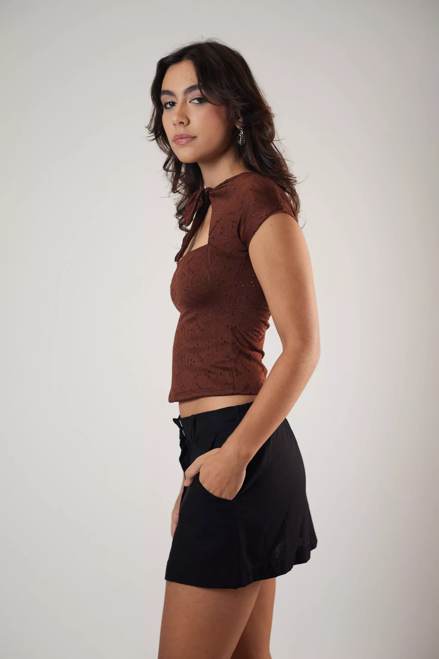 Blusa Nó Laise Marrom - Imagem 10