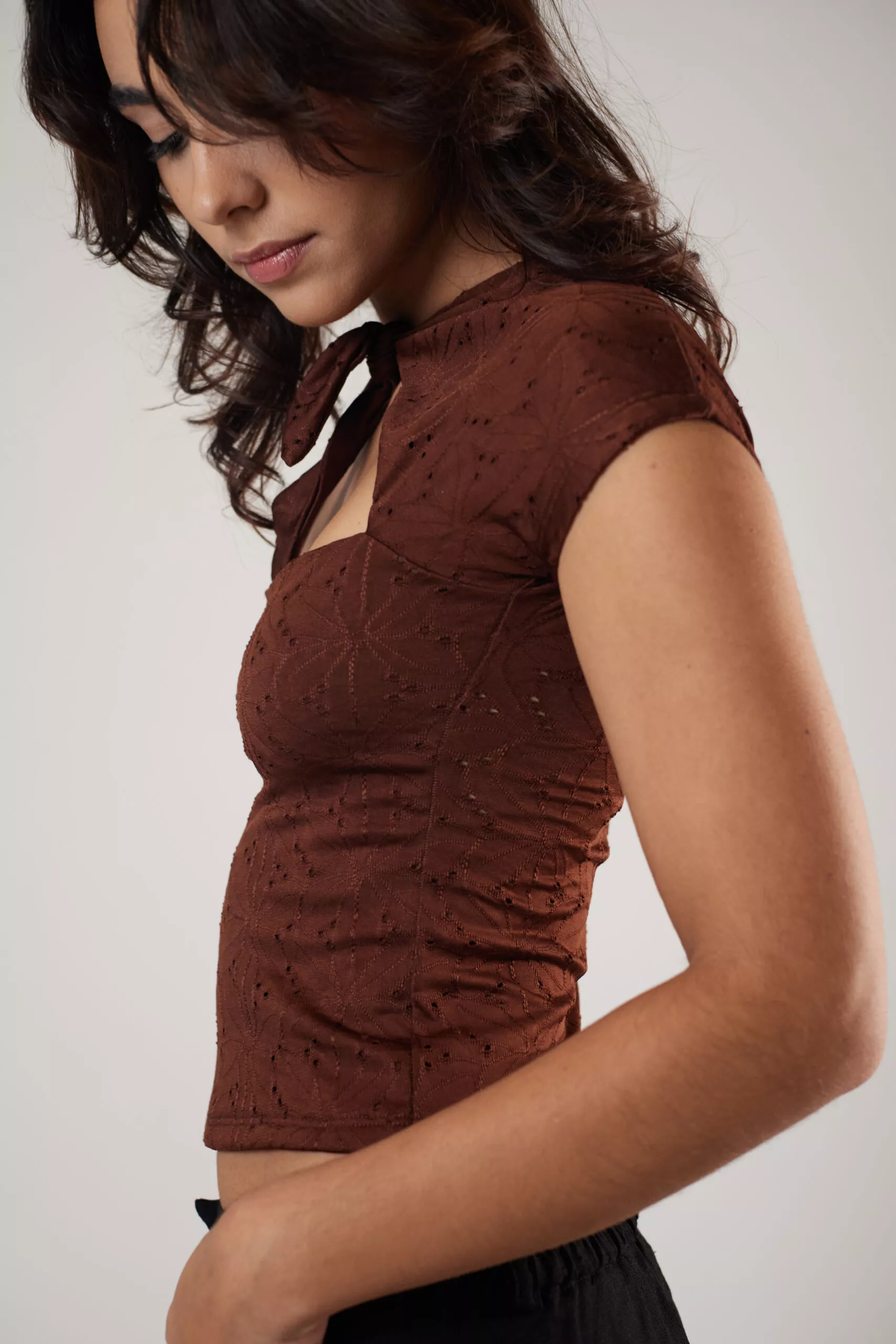 Blusa Nó Laise Marrom - Imagem 9