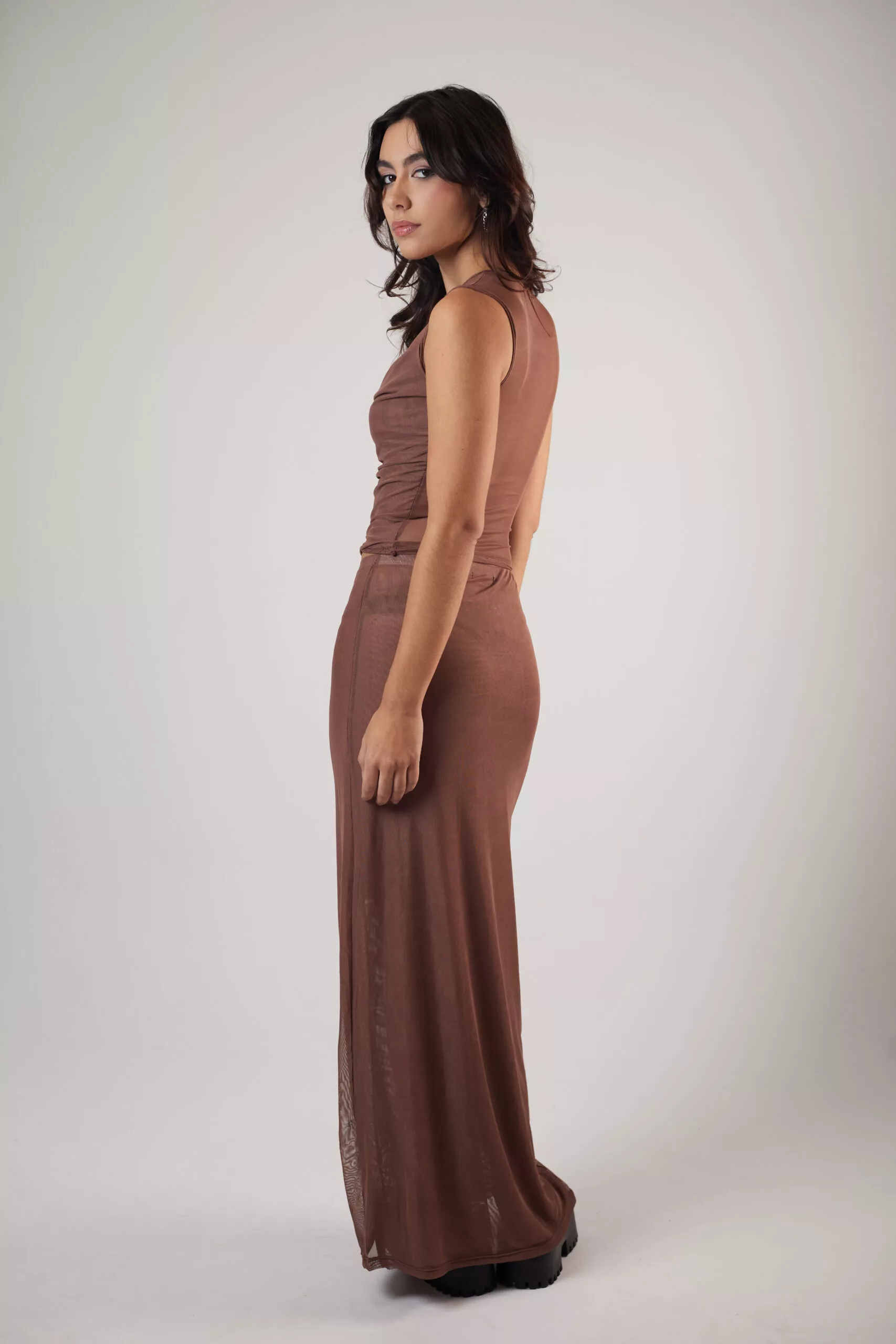 Blusa Degagê Tule Marrom - Imagem 9