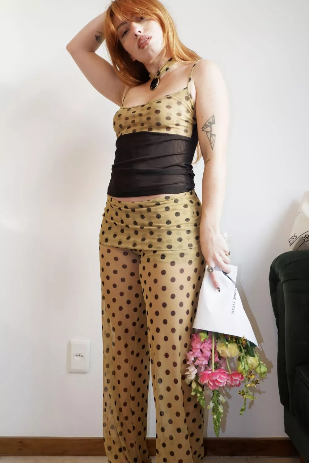 Blusa Alça Dots/Preto - Imagem 4