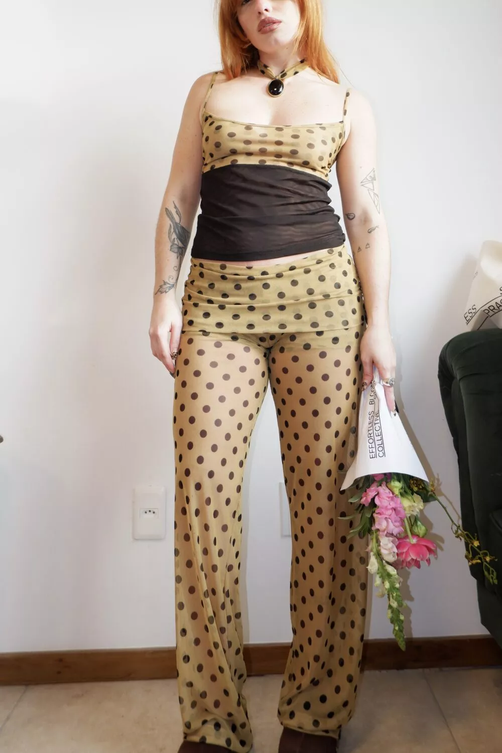 Blusa Alça Dots/Preto - Imagem 2