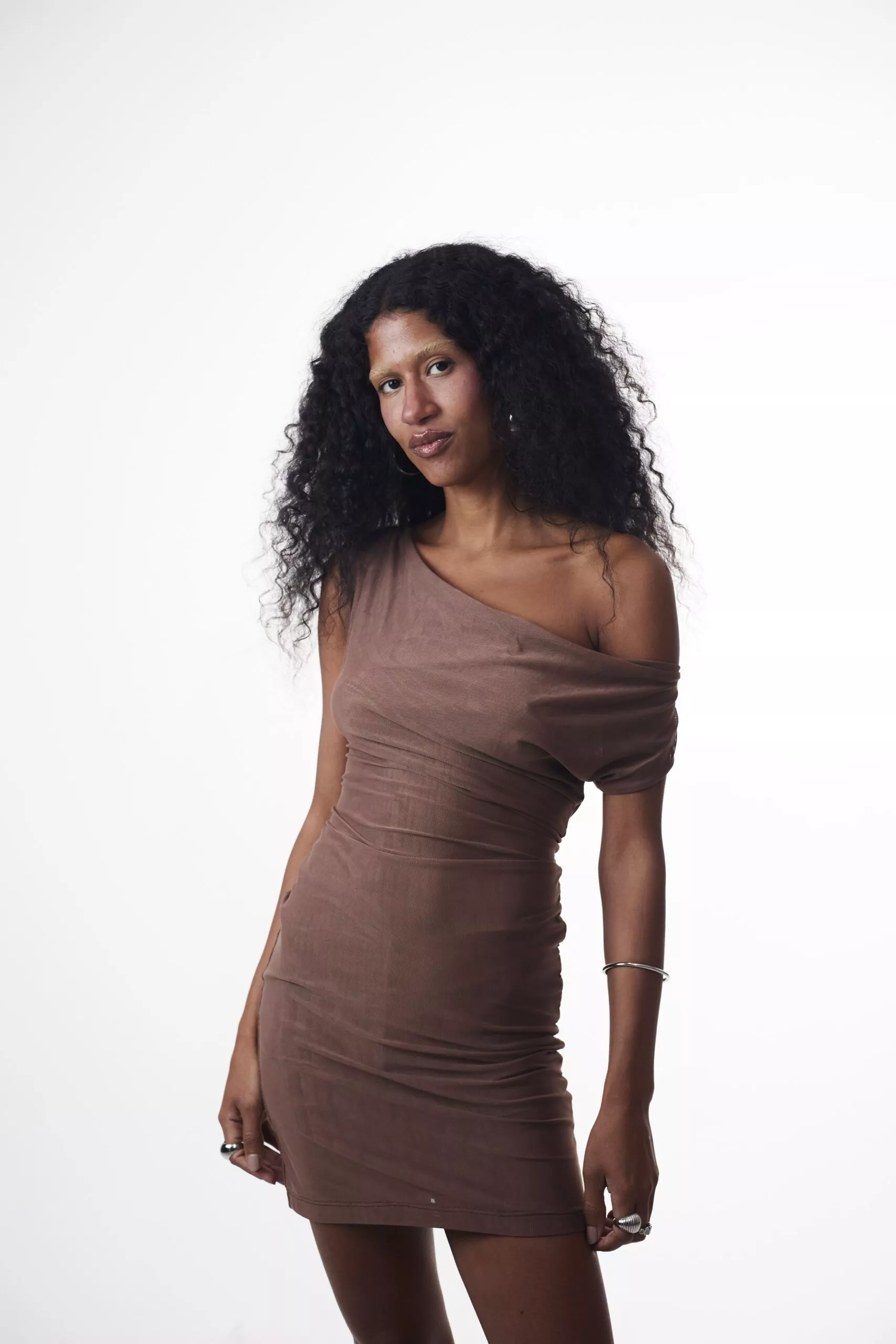 Mini Dress Tule Marrom - Imagem 3