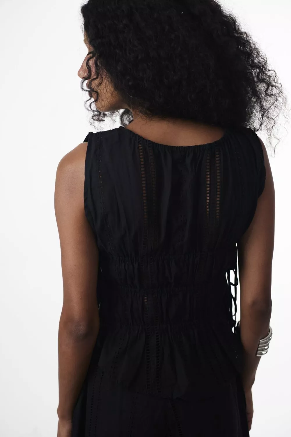 Blusa Franzida Laços Laise Preta - Imagem 13