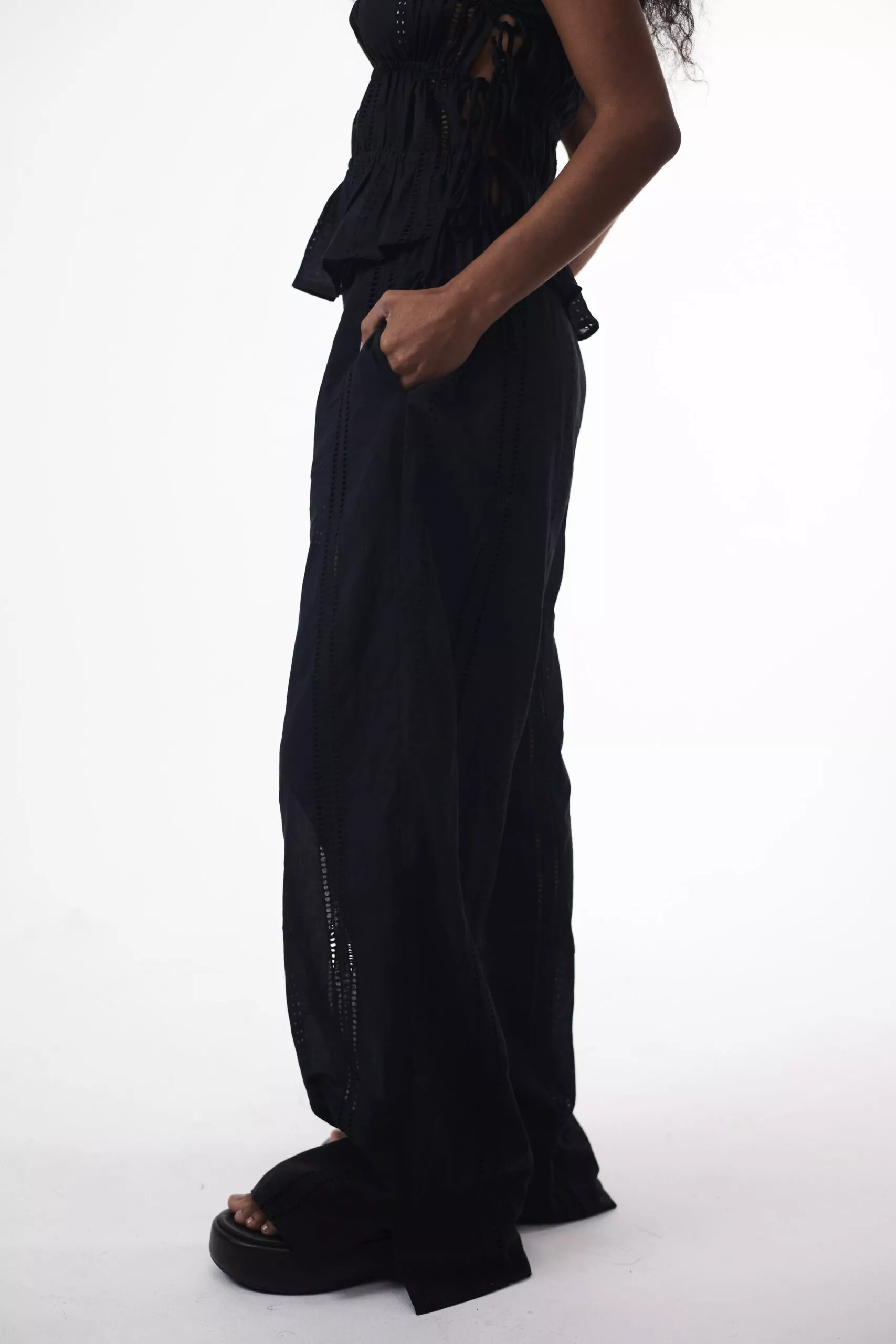 Calça Pantalona New Laise Preta - Imagem 8