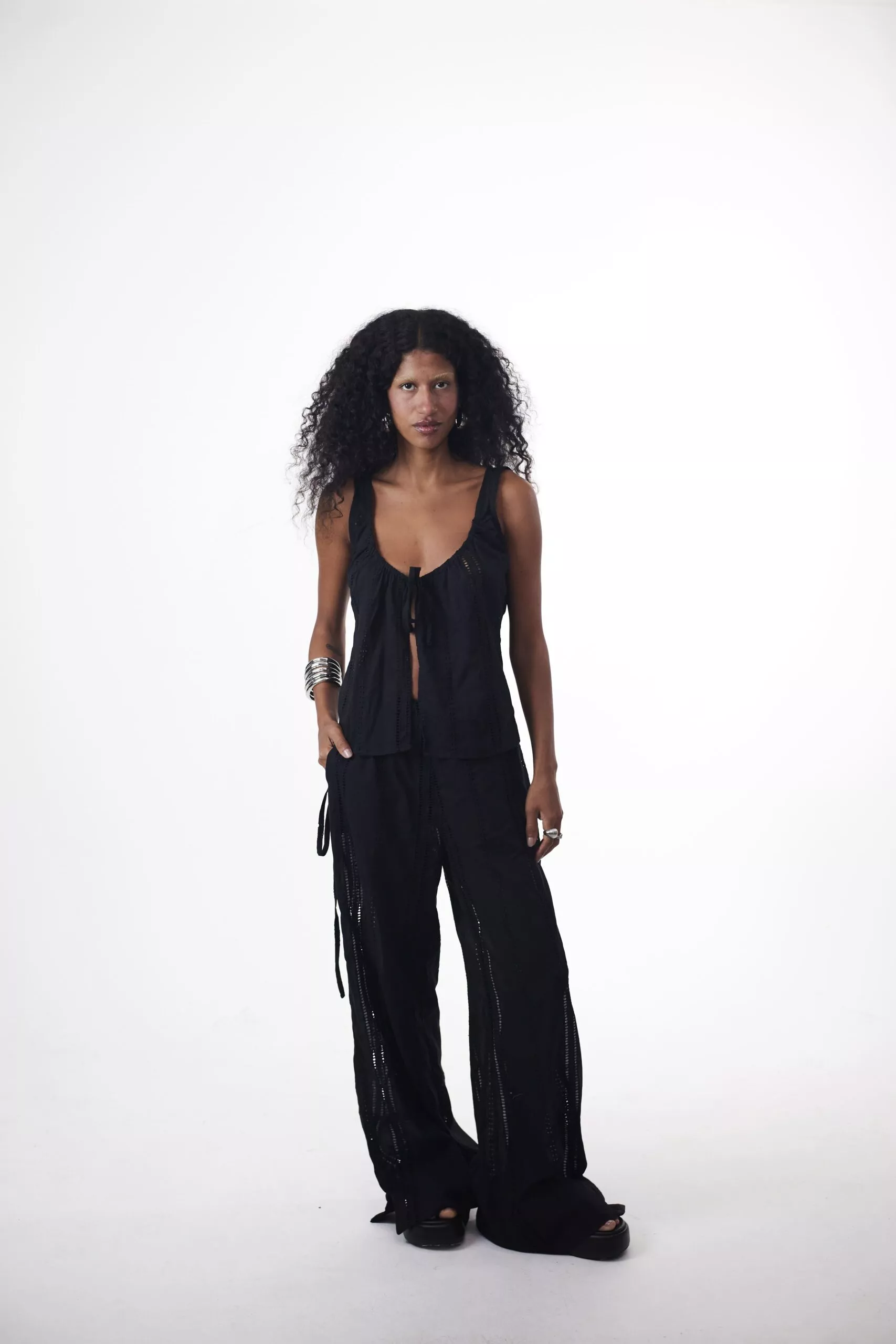 Calça Pantalona New Laise Preta - Imagem 5