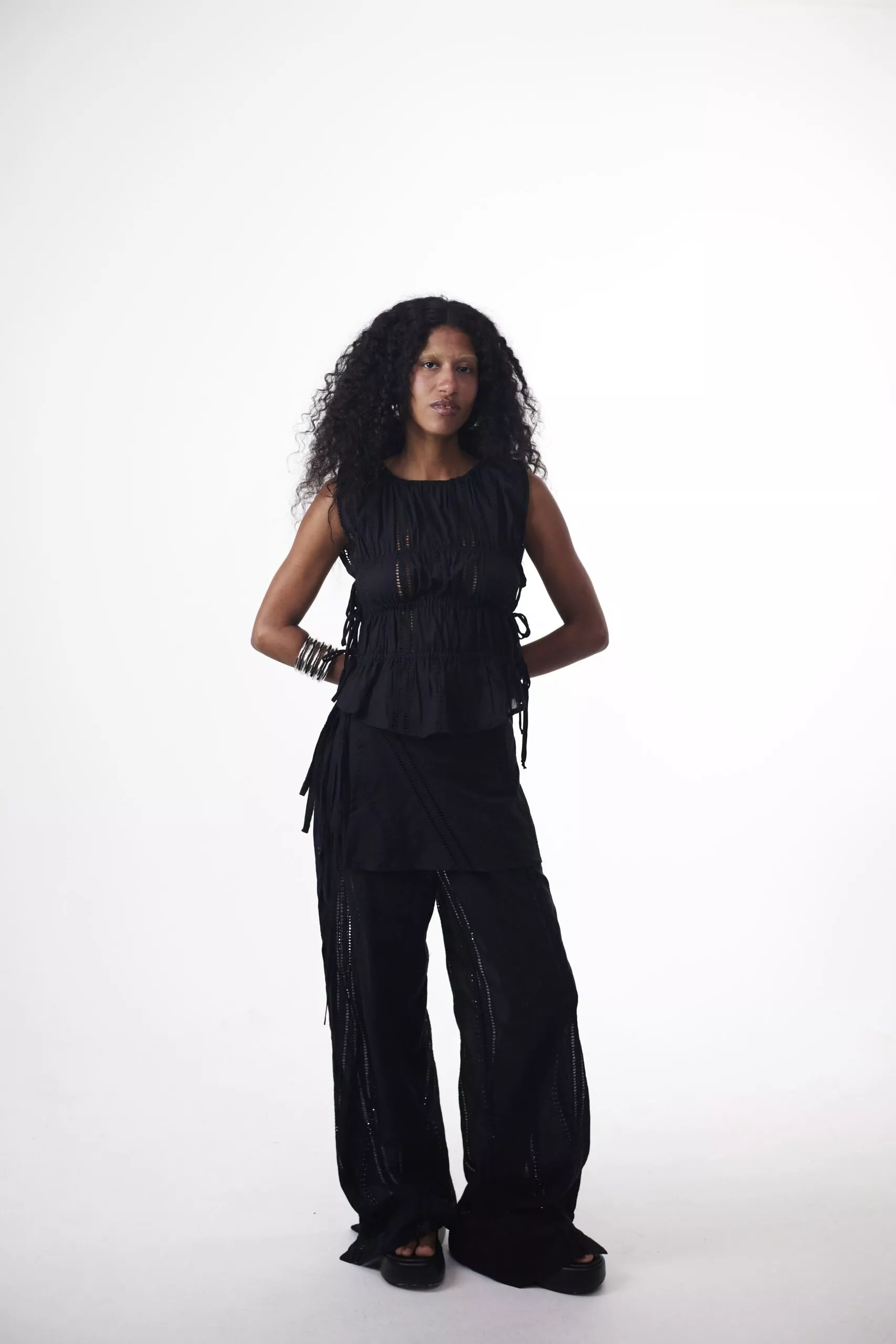 Calça Pantalona New Laise Preta - Imagem 3