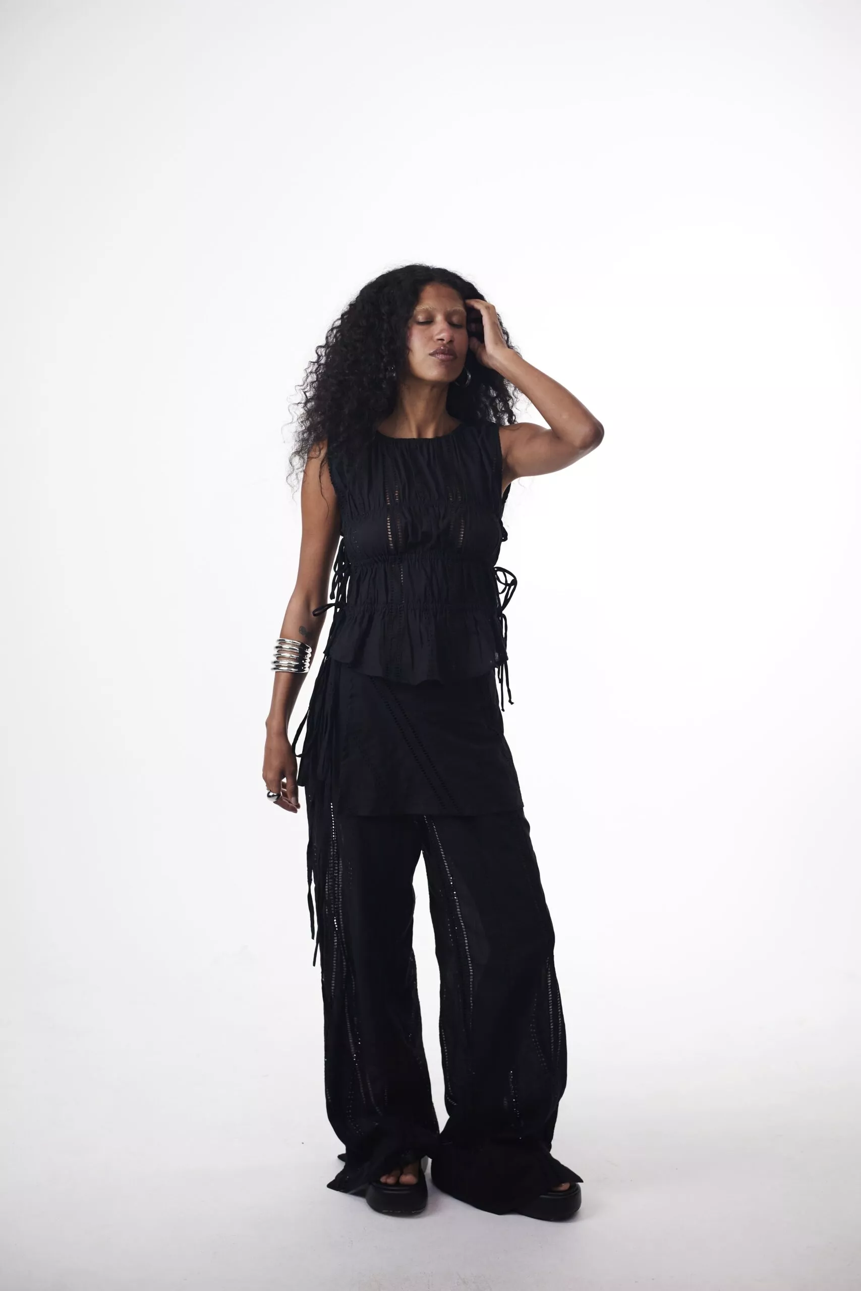 Calça Pantalona New Laise Preta - Imagem 10