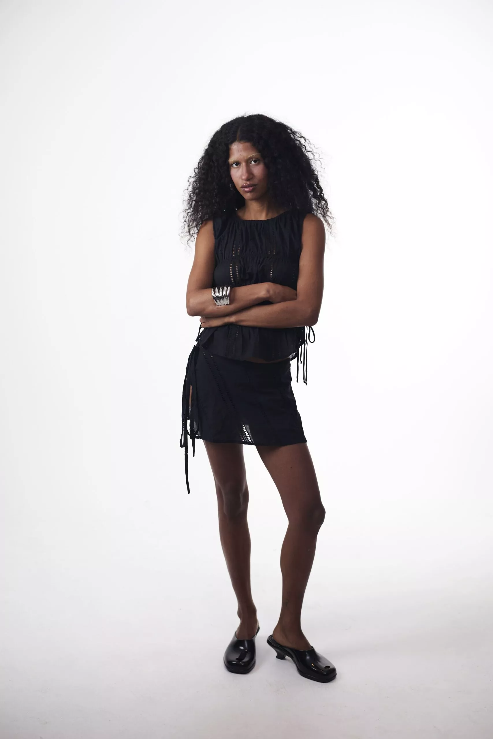 Saia Lenço New Laise Preta - Imagem 6