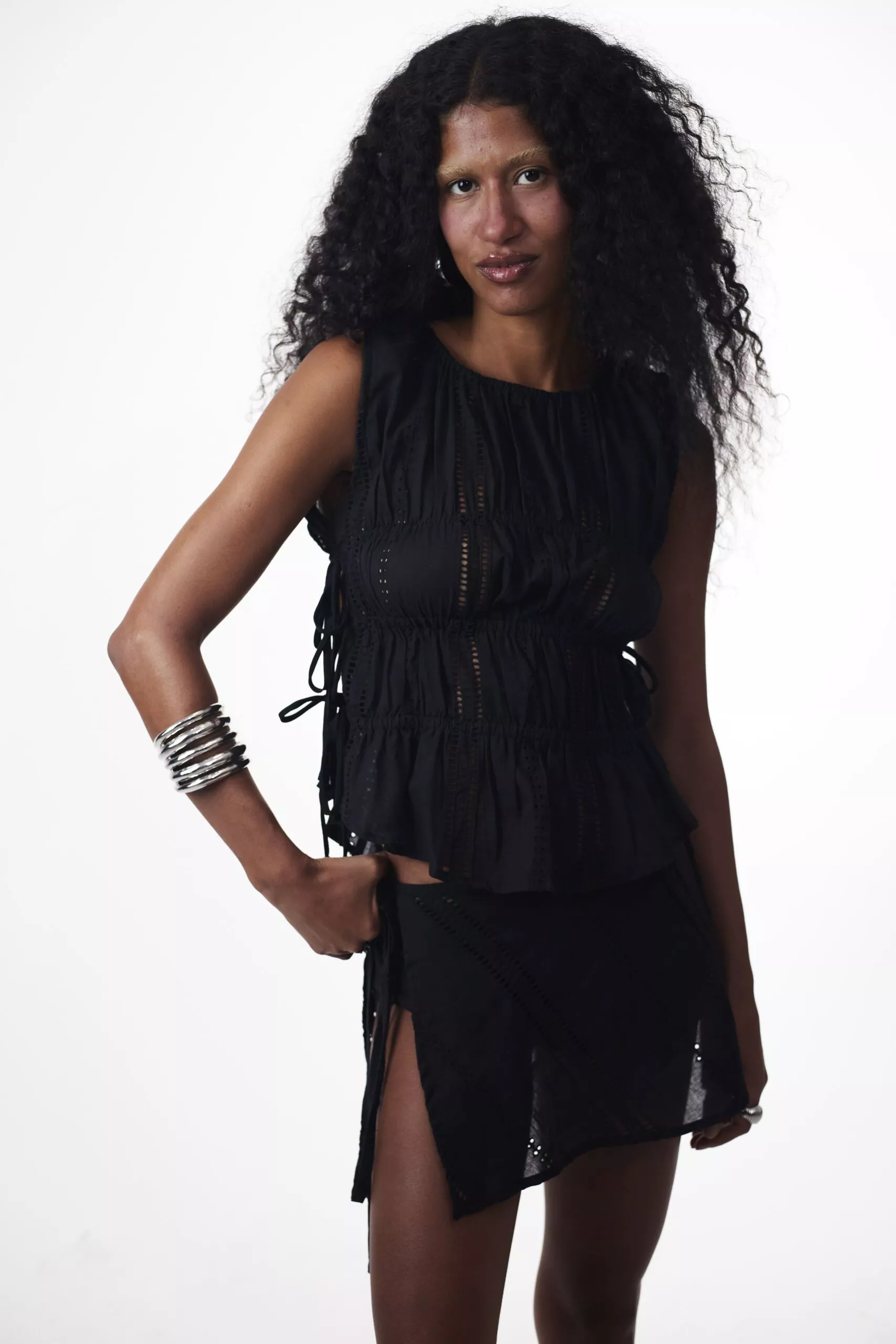 Saia Lenço New Laise Preta - Imagem 3