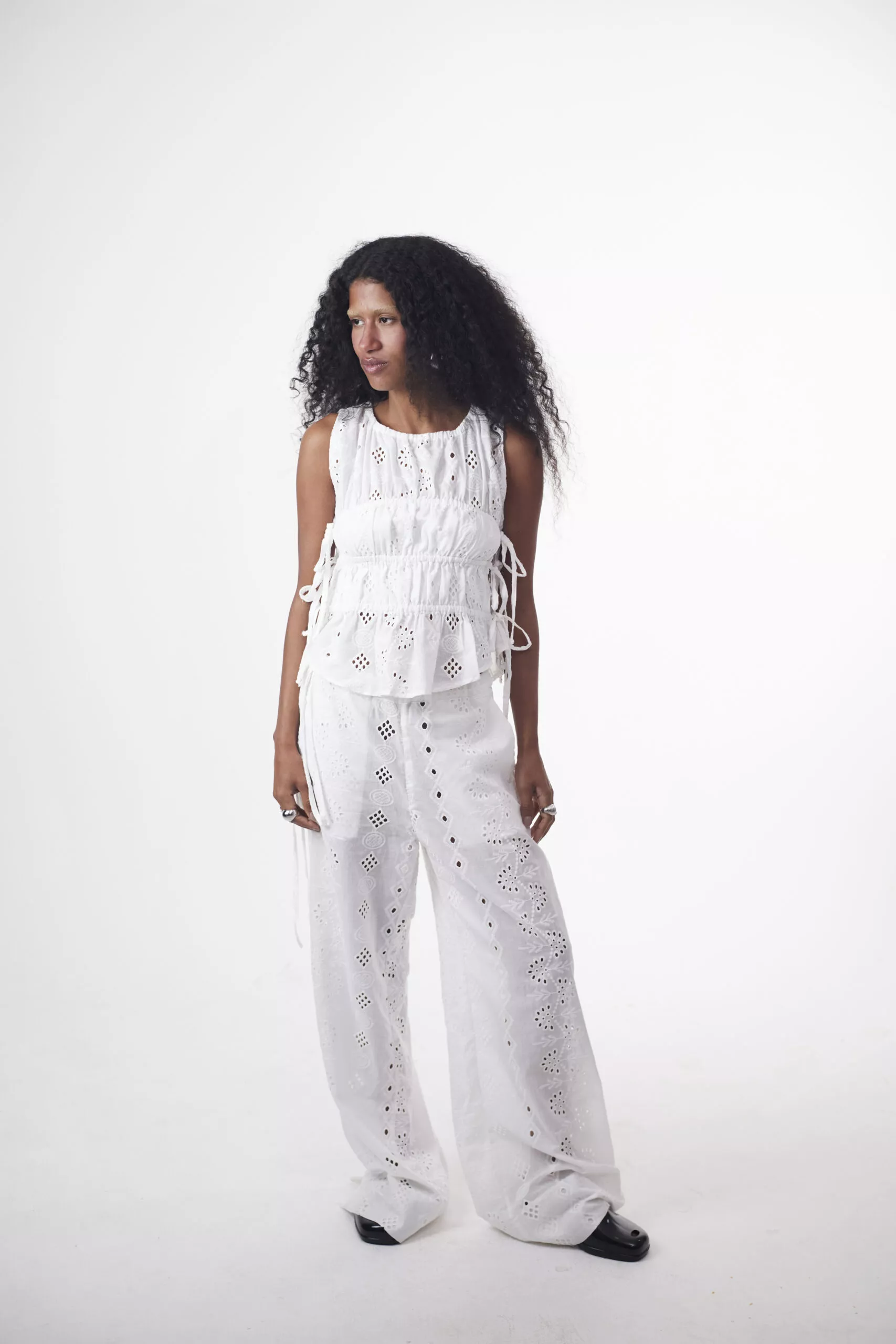 Blusa Franzida Laços Laise Off - Imagem 7