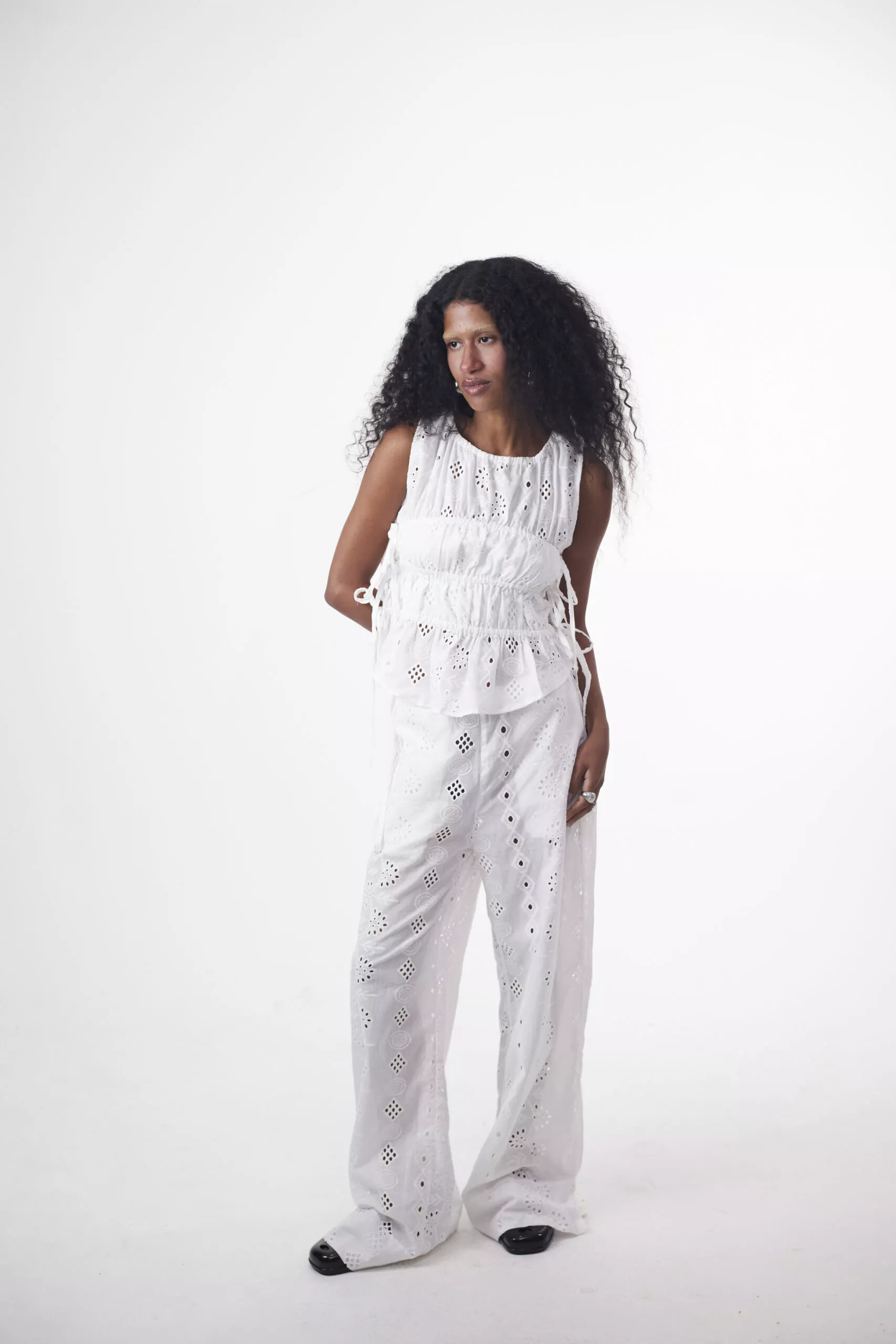 Blusa Franzida Laços Laise Off - Imagem 8