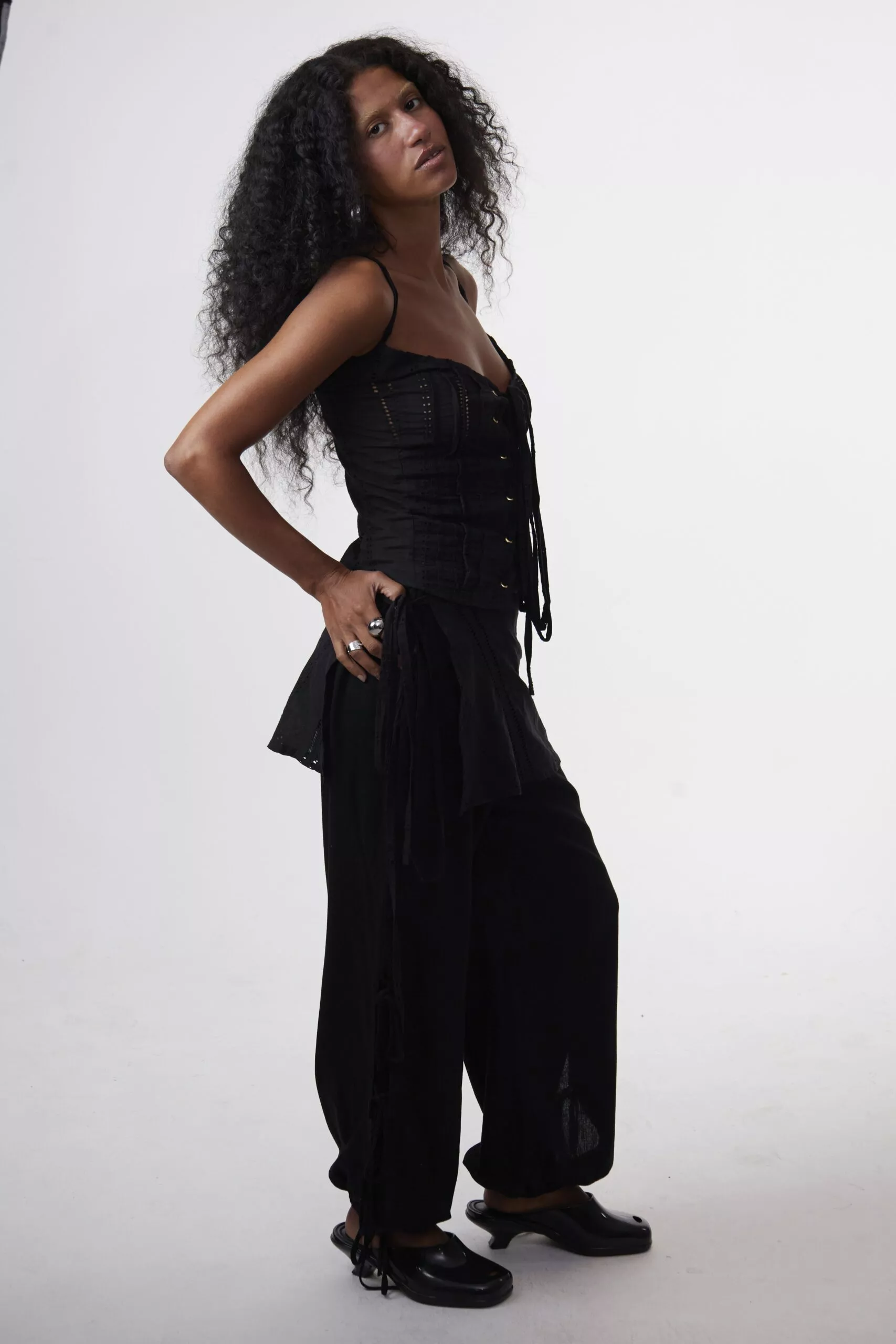 Saia Lenço New Laise Preta - Imagem 12