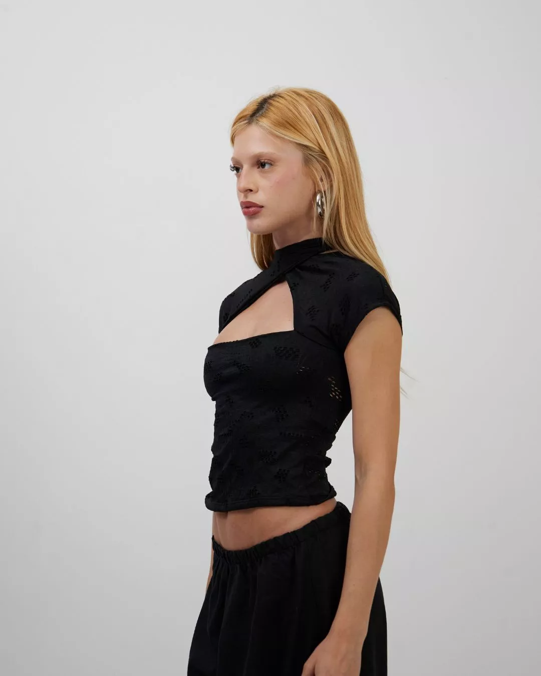 Blusa Nó Laise Preta - Imagem 2