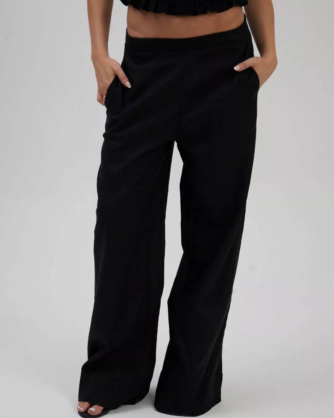 Calça Pantalona Básica Preta - Imagem 5