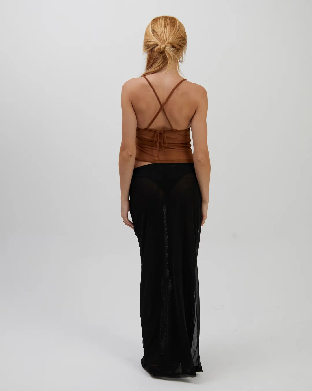 Saia Longa Tule Preta - Imagem 6