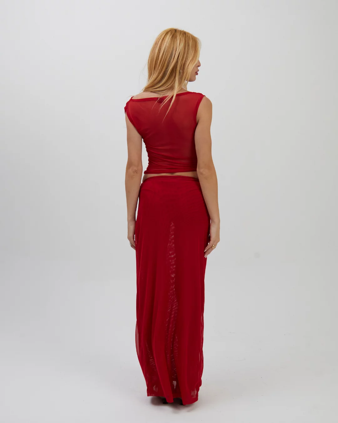 Saia Longa Tule Vermelha - Imagem 4