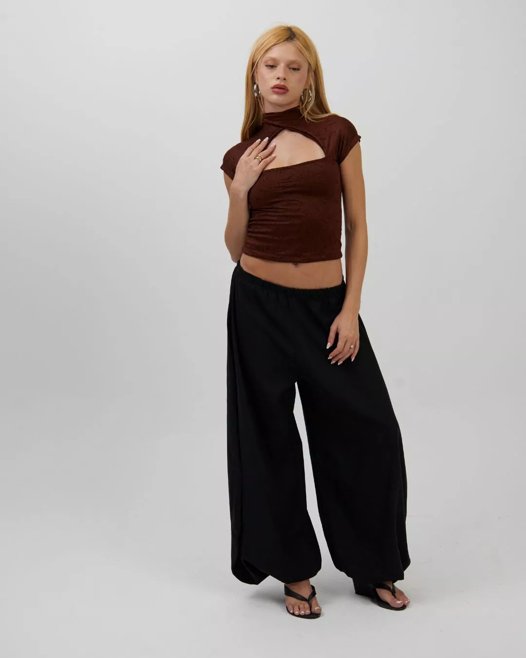 Blusa Nó Laise Marrom - Imagem 6