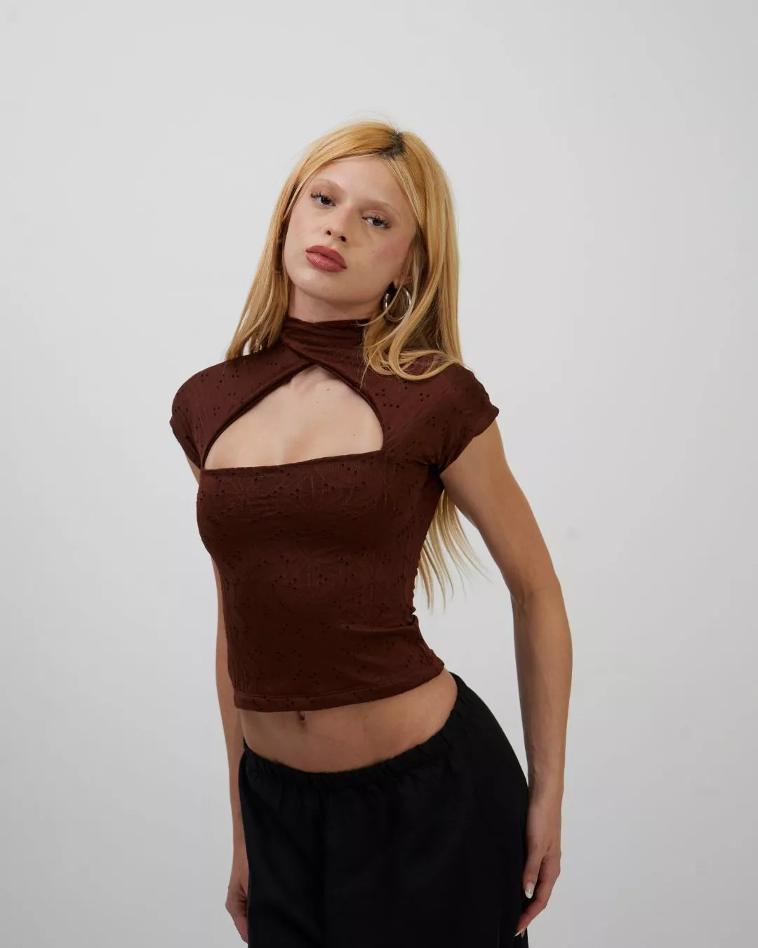 Blusa Nó Laise Marrom