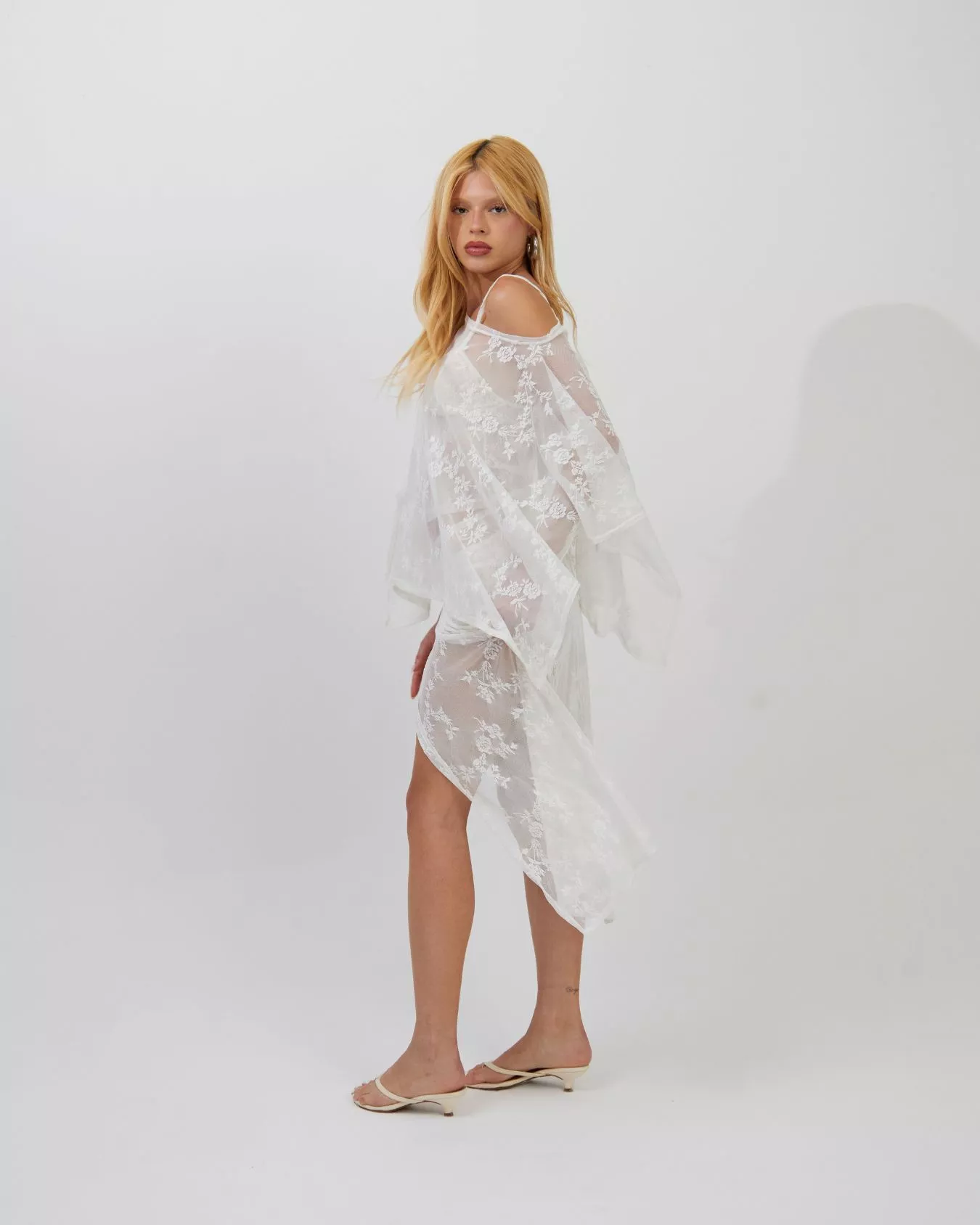 Saia Lenço Longa Renda Off - Imagem 4