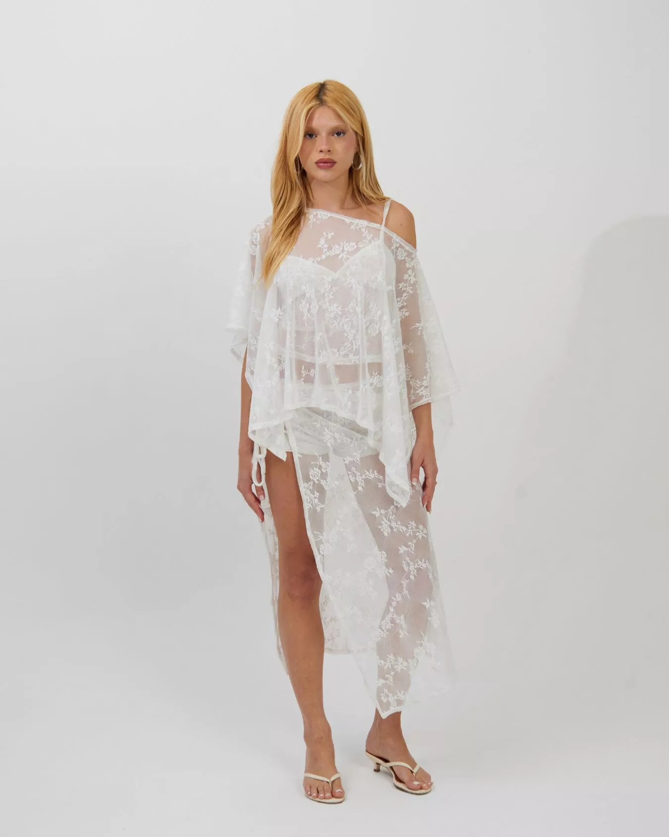 Saia Lenço Longa Renda Off - Imagem 7